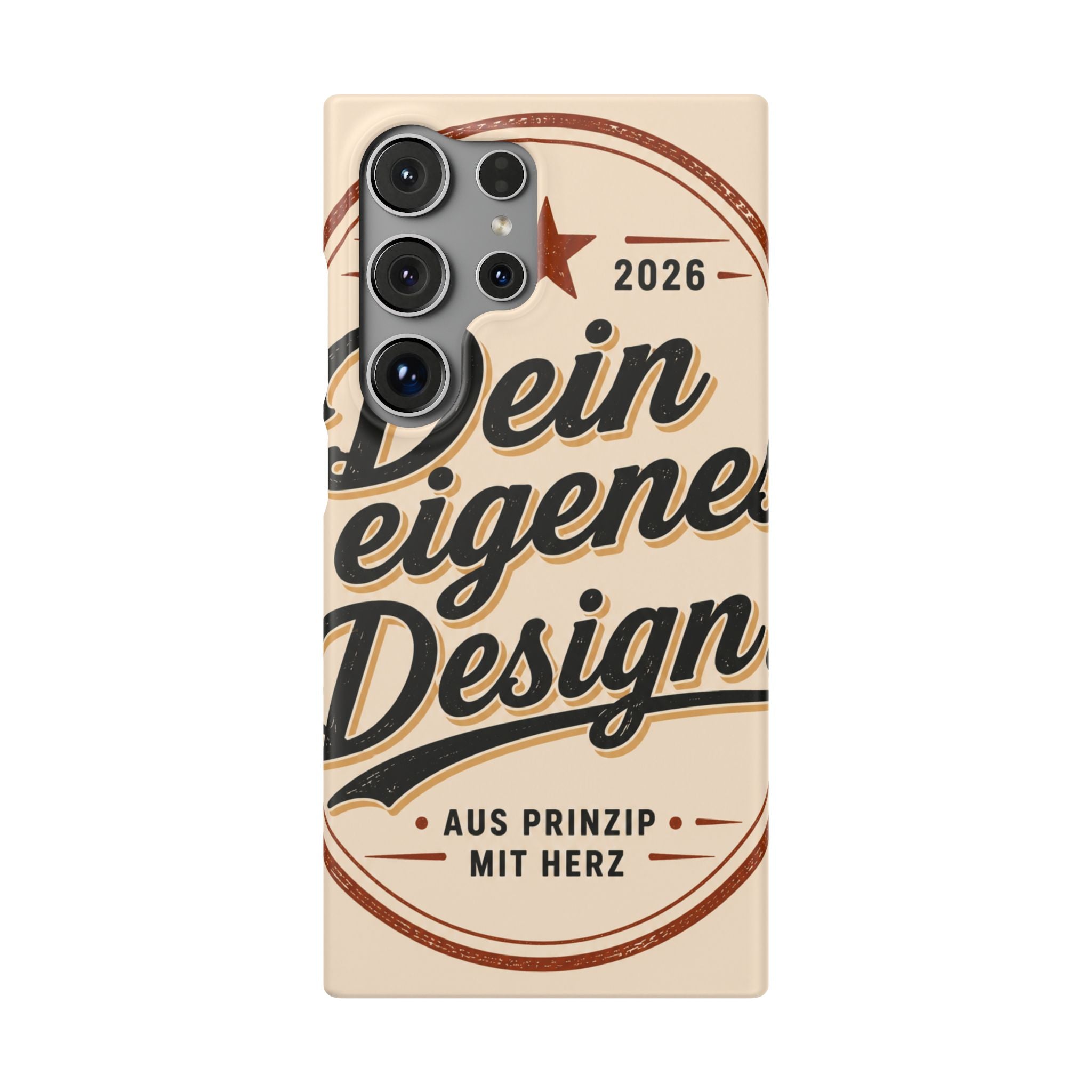 Phone Case — Retro "Dein eigenes Design" Customizable Snap Case
