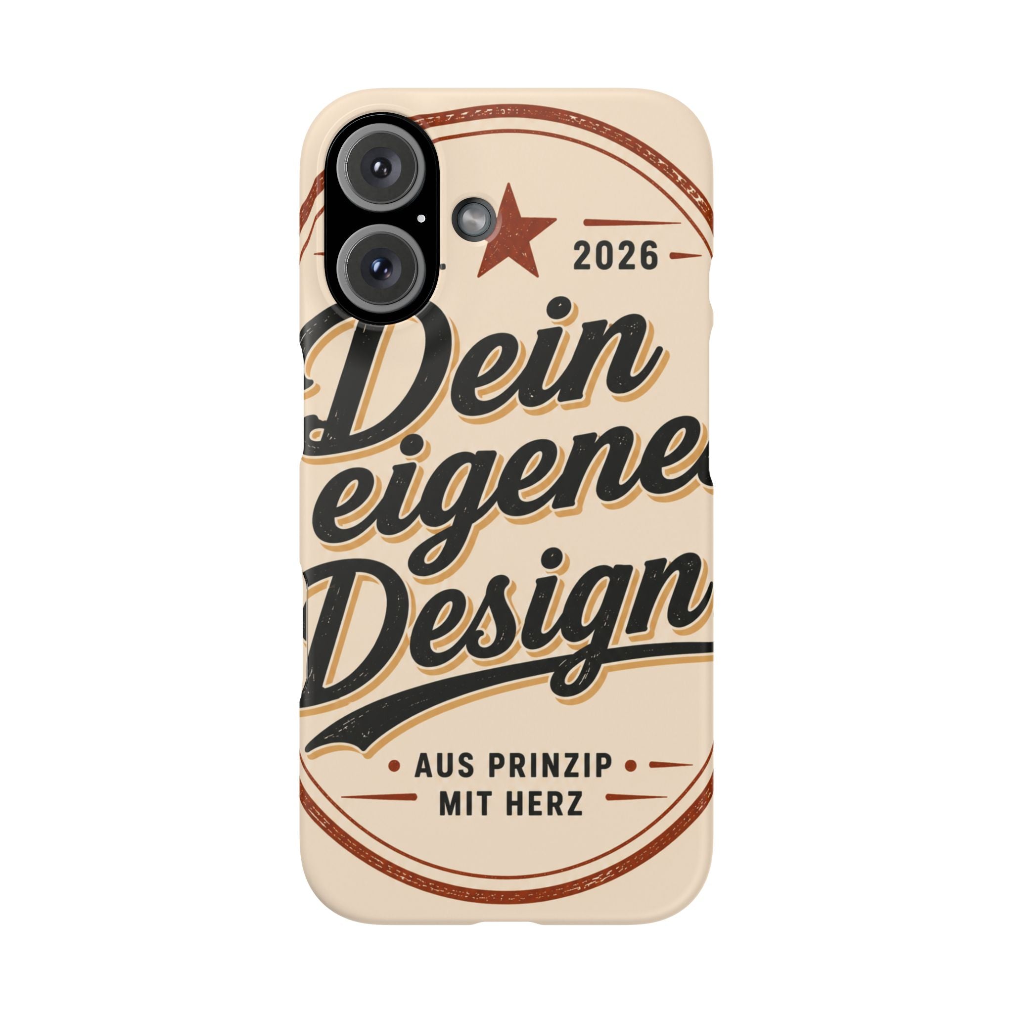 Phone Case — Retro "Dein eigenes Design" Customizable Snap Case