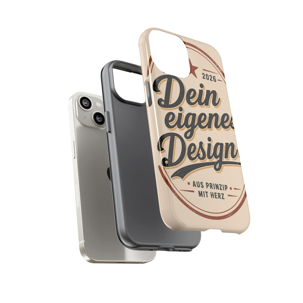 Custom Tough Phone Case — "Dein eigenes Design" Vintage Script Tough Case