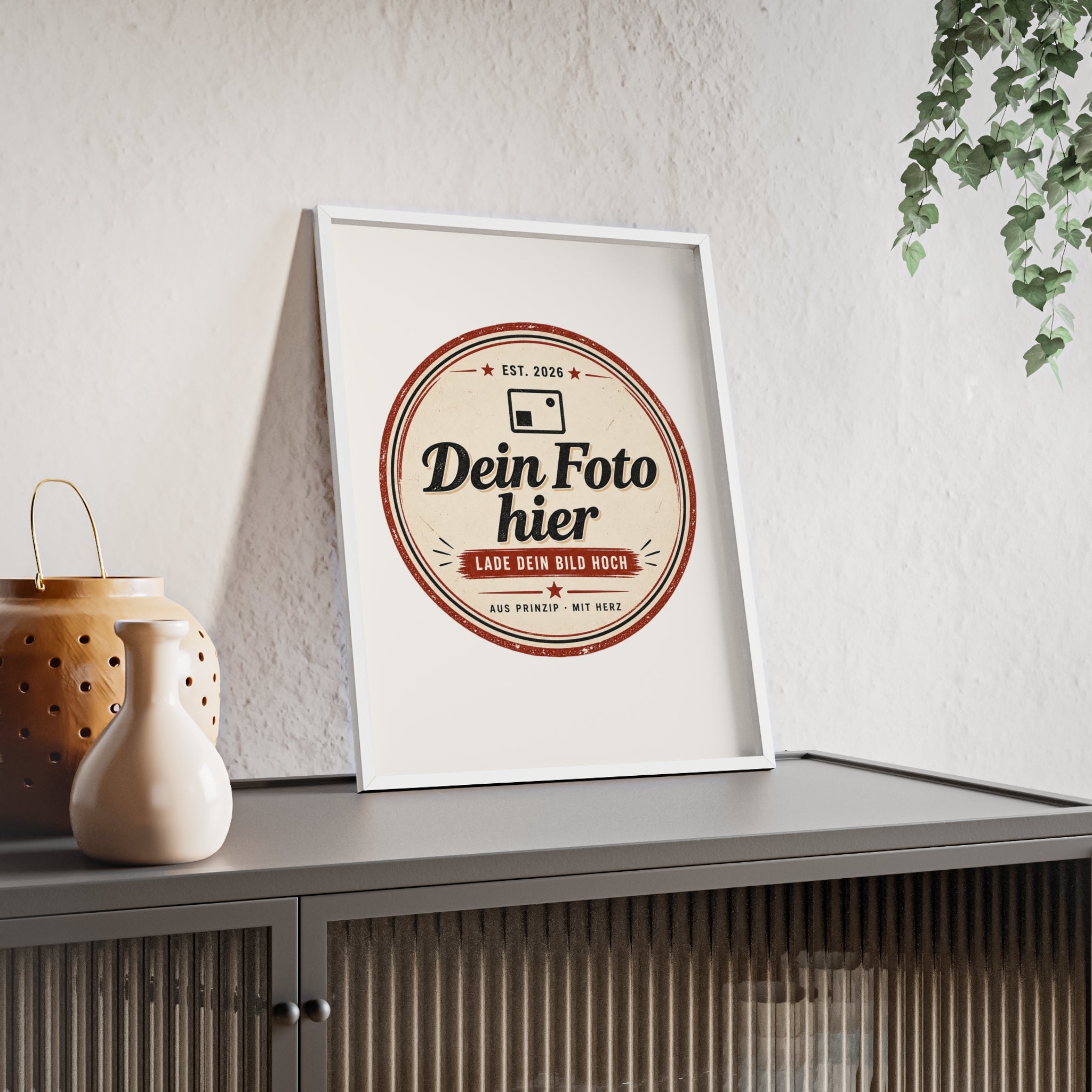 Personalized poster with wooden frame – Design a wall art with your own photo