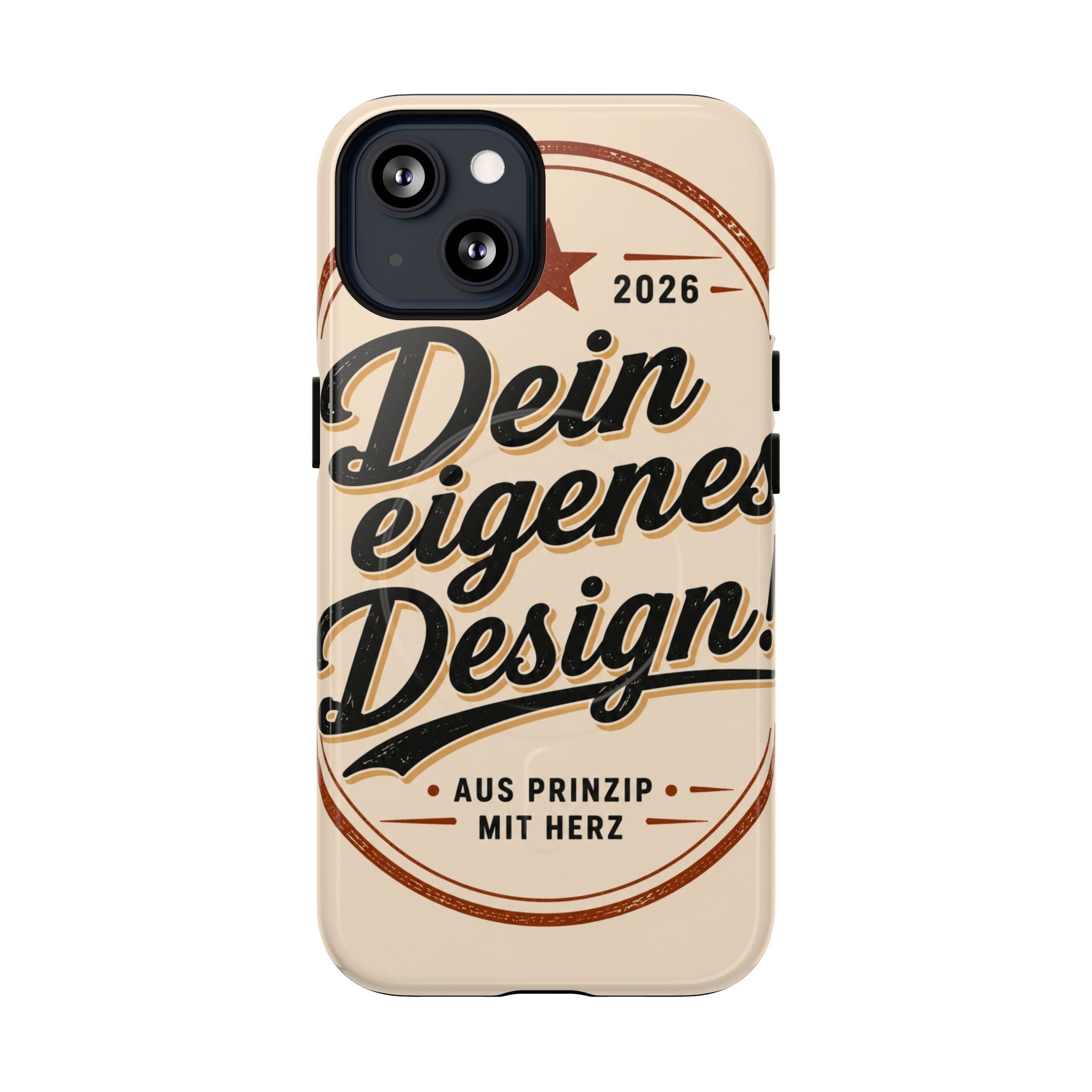 Tough Magnetic Phone Case — "Dein eigenes Design" Retro Script (Customizable)