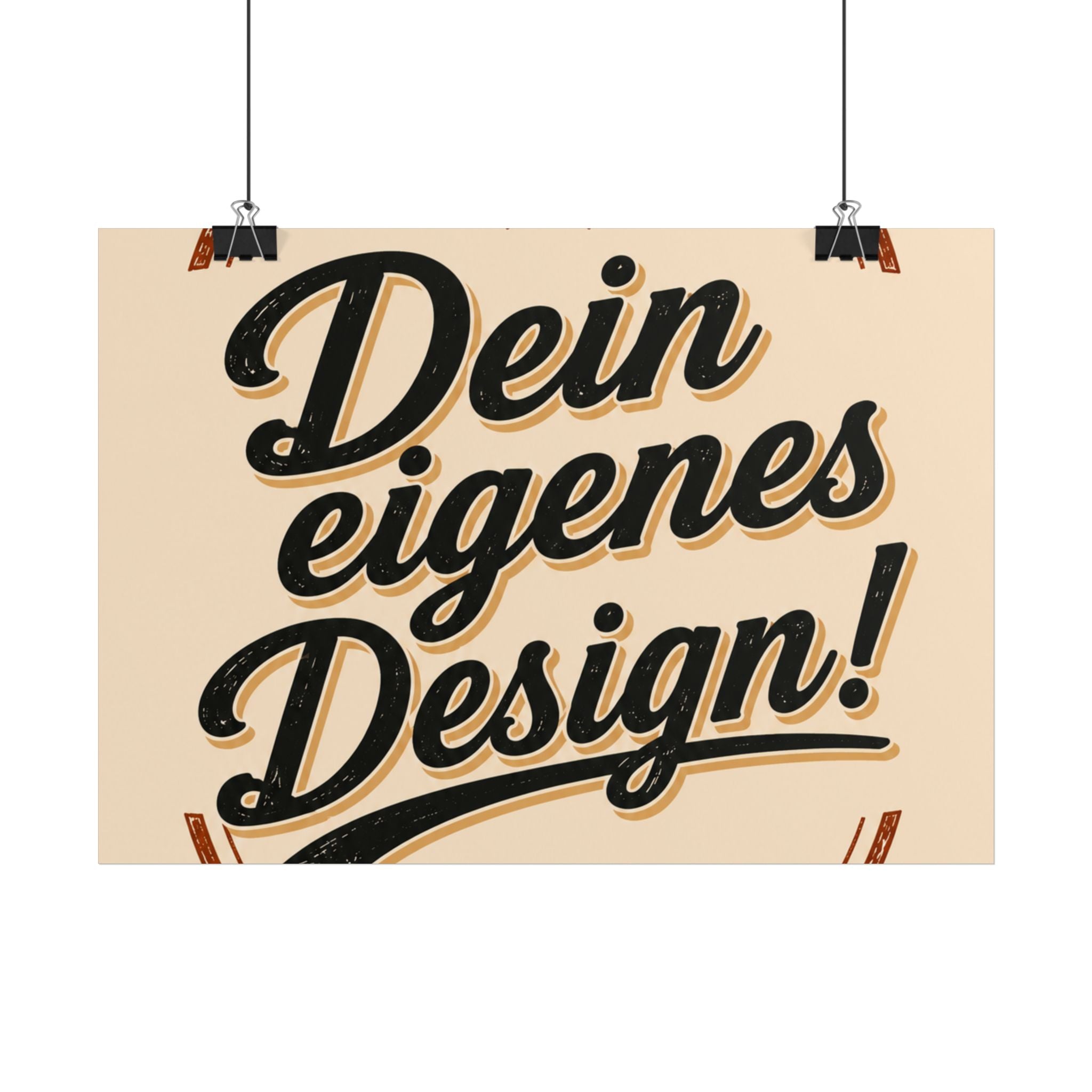 Poster - 'Dein eigenes Design!': Vintage Badge Typography Wall Art