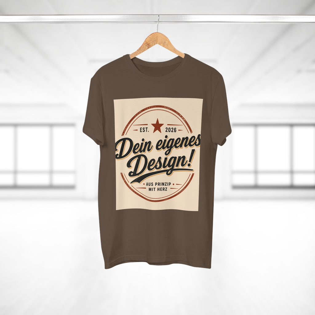 Men's Vintage Badge T‑Shirt — "Dein eigenes Design!" Retro Logo Tee