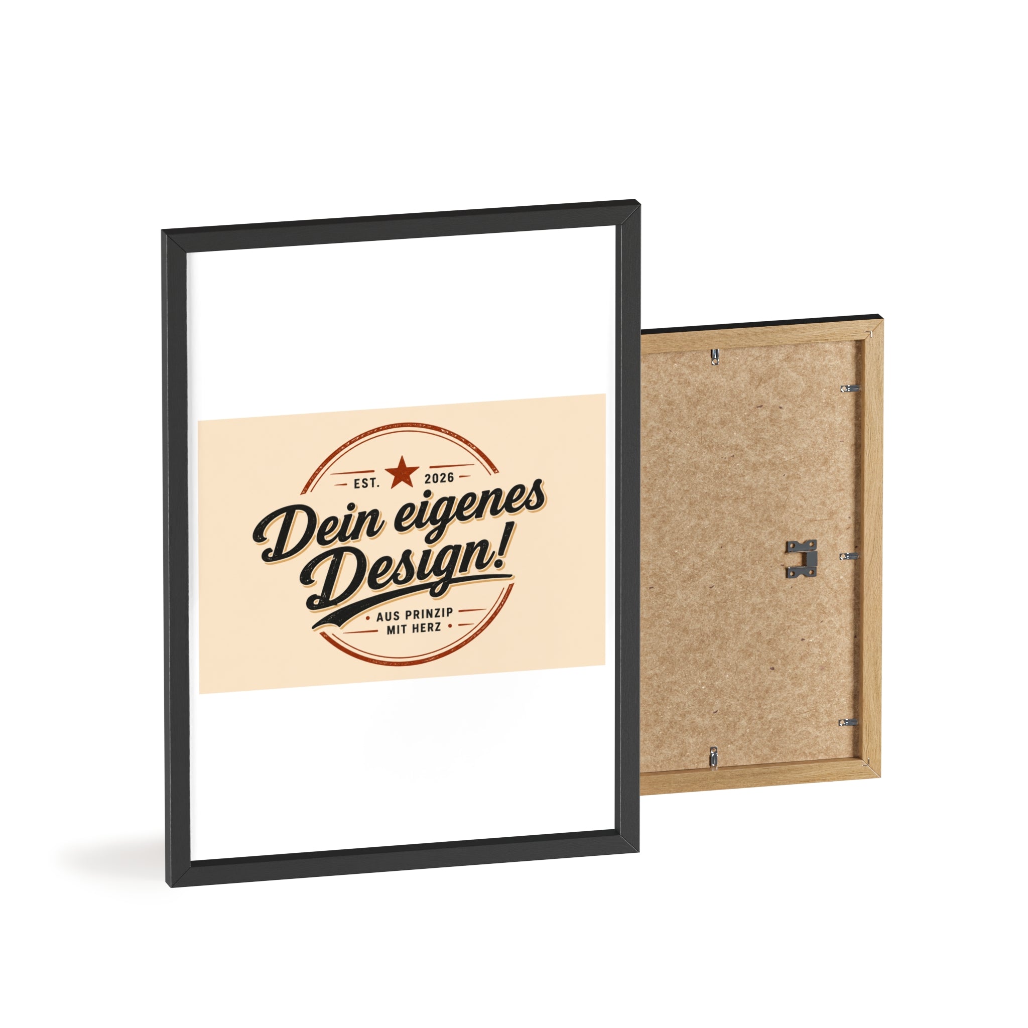 Framed Poster – "Dein eigenes Design!" Custom Wooden Frame Wall Art