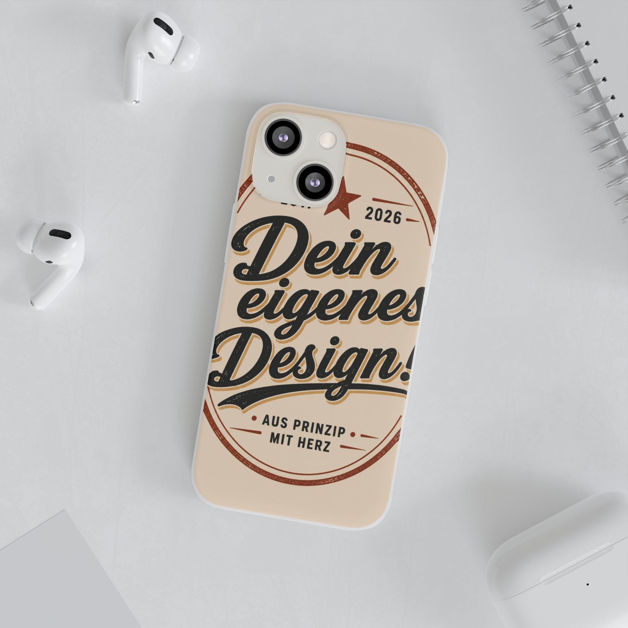 Phone Case — "Dein eigenes Design" Vintage Script Personalized Protective Case
