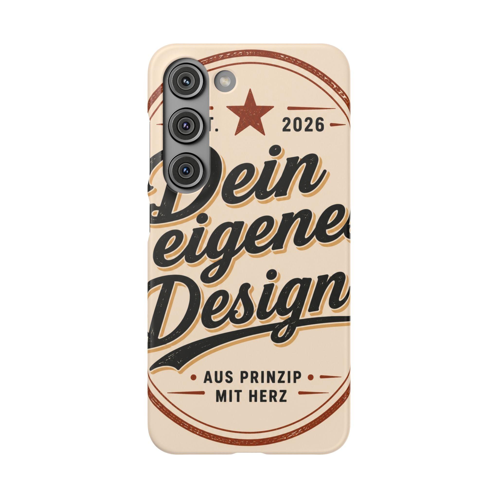 Phone Case — Retro "Dein eigenes Design" Customizable Snap Case