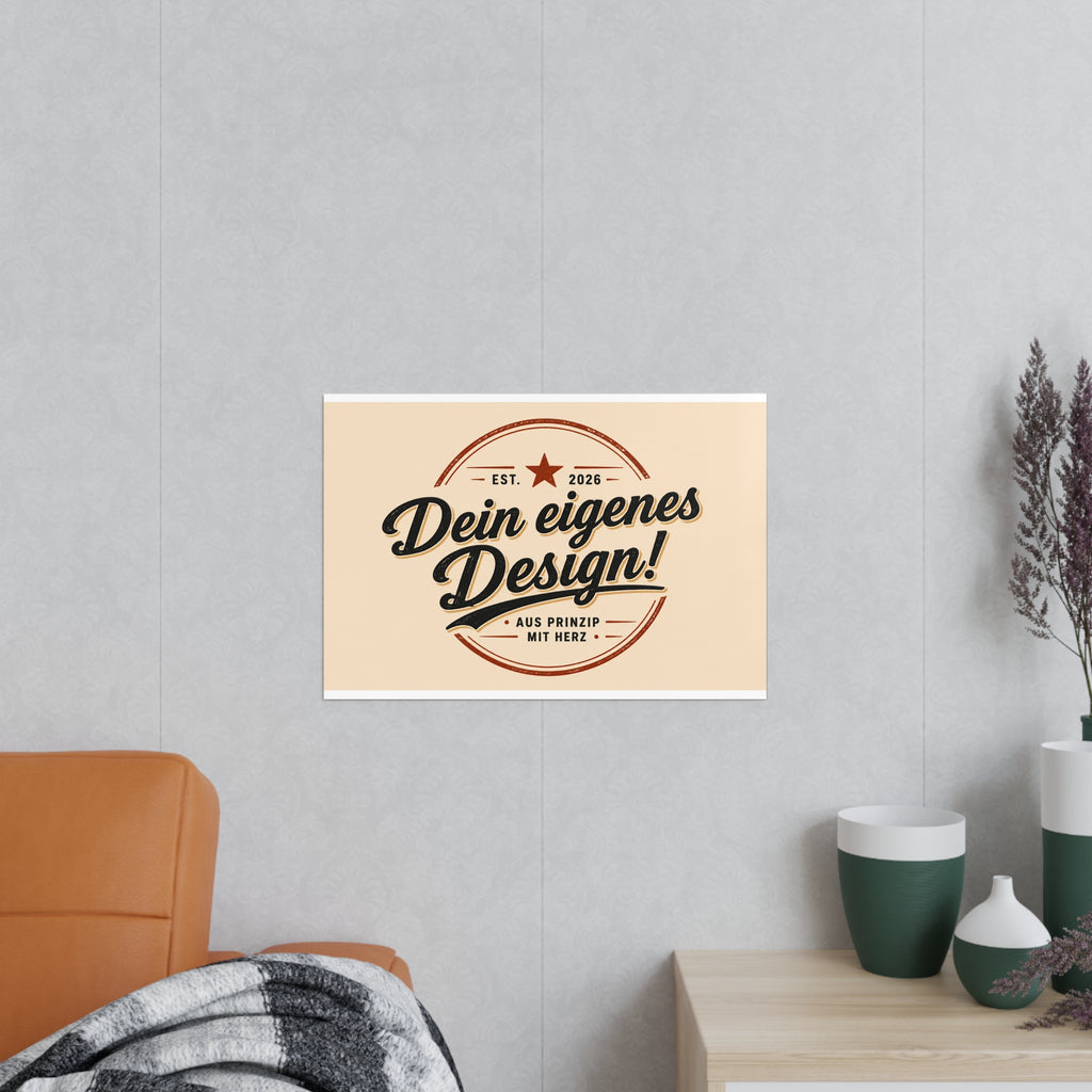 Custom Photopaper Poster — Personalizable Vintage Badge Design (Dein eigenes Design!)