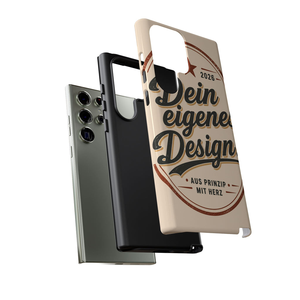 Custom Tough Phone Case — "Dein eigenes Design" Vintage Script Tough Case
