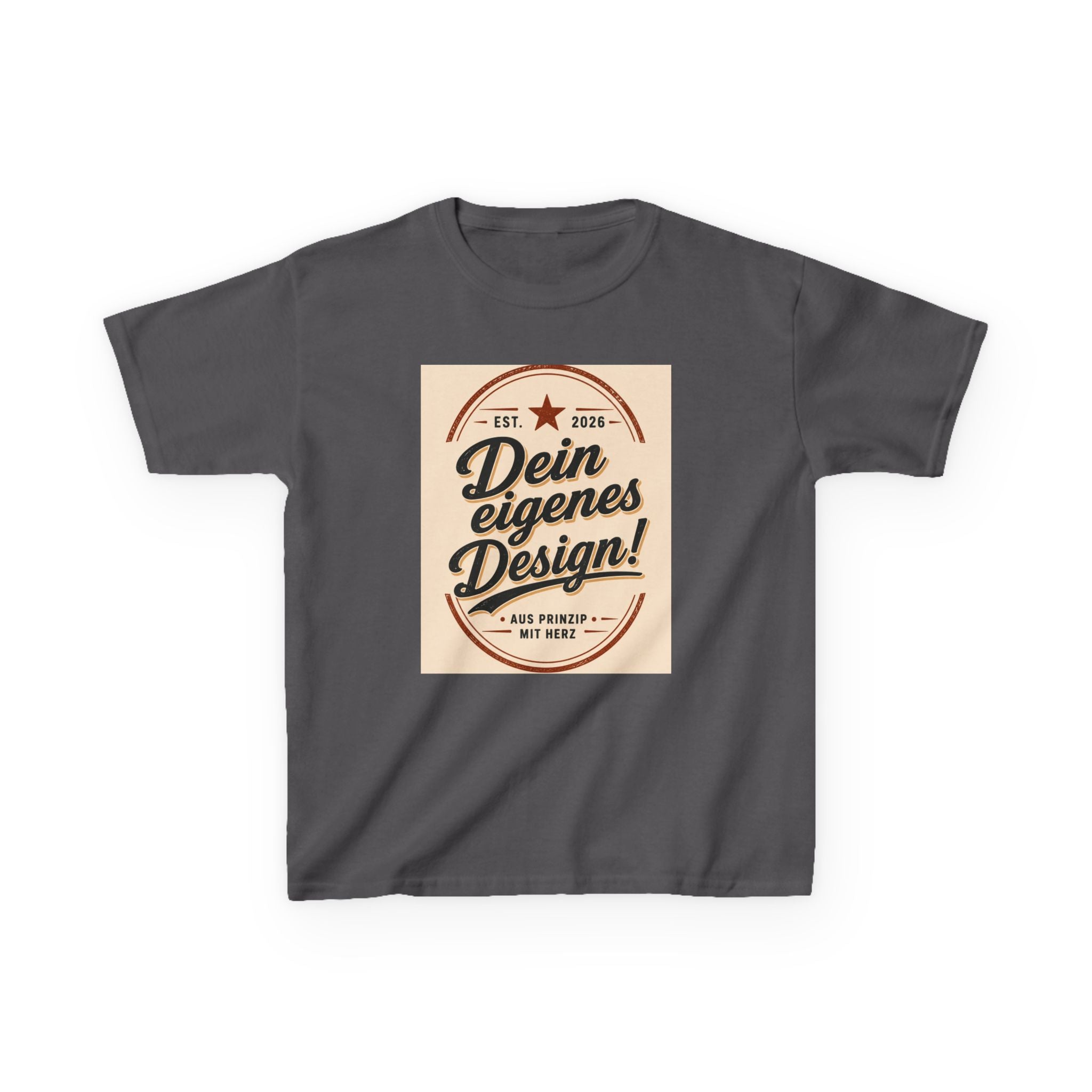 Kids T‑Shirt — "Dein eigenes Design!" Vintage Badge Graphic