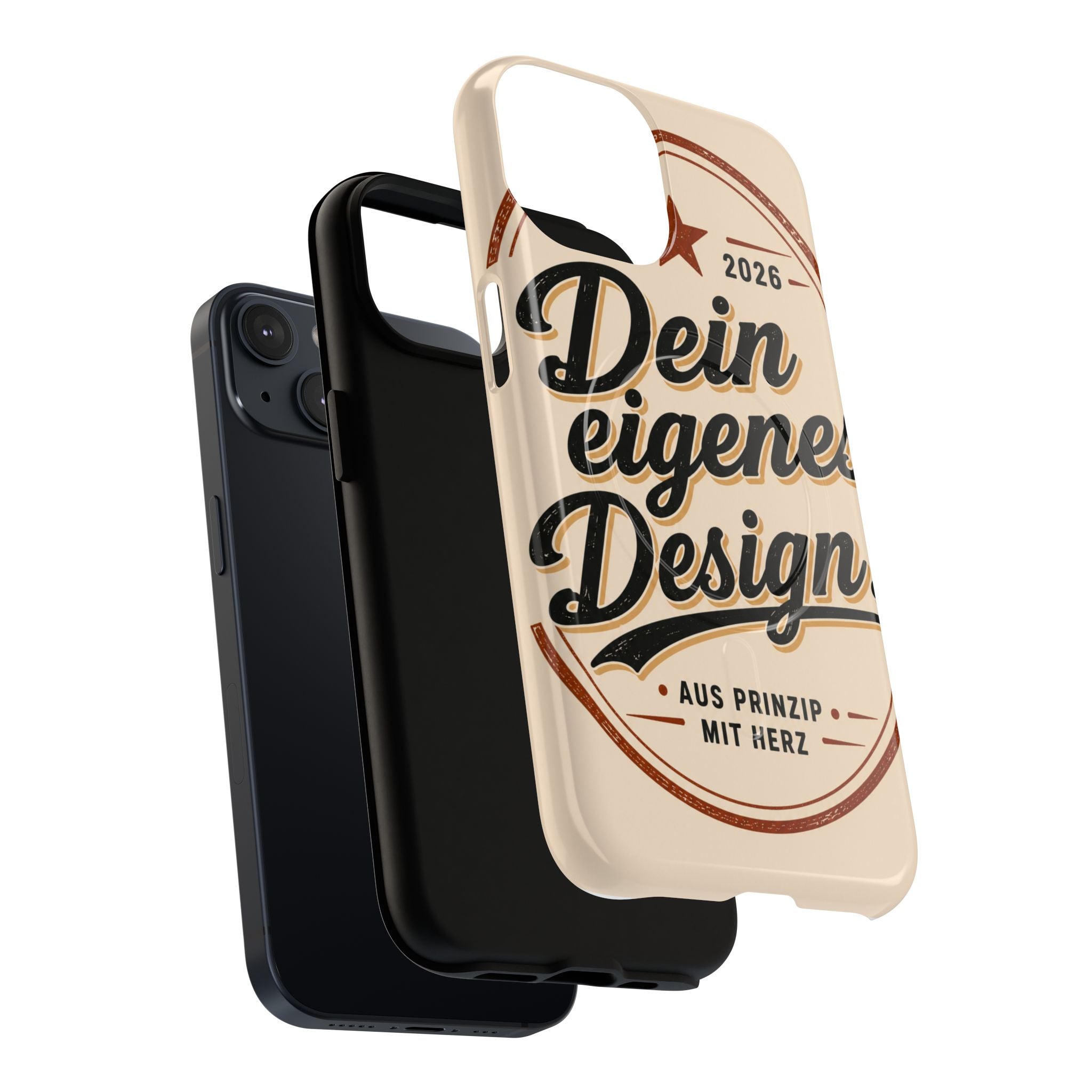 Tough Magnetic Phone Case — "Dein eigenes Design" Retro Script (Customizable)