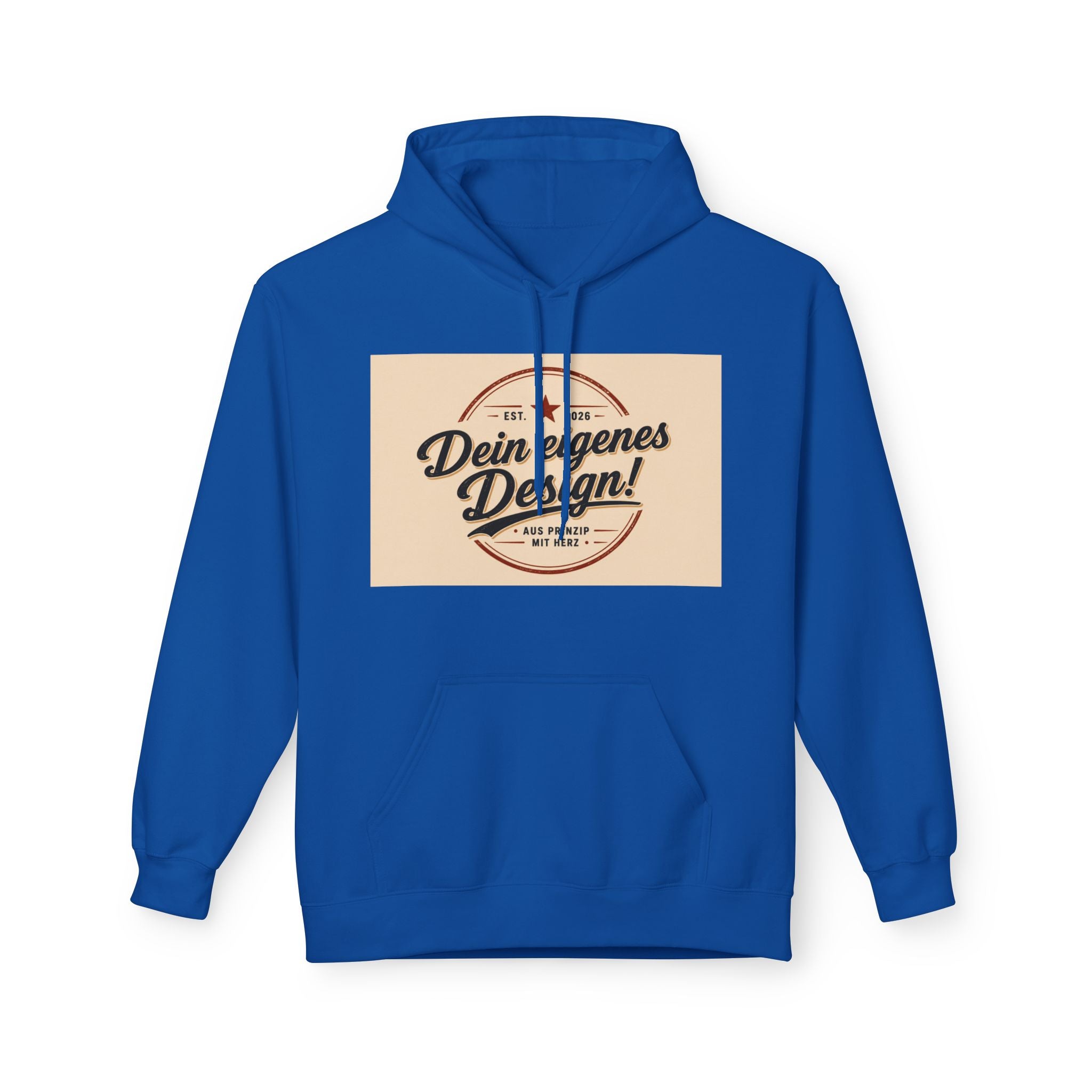 Hoodie — Custom Vintage Badge Design (Dein eigenes Design!)