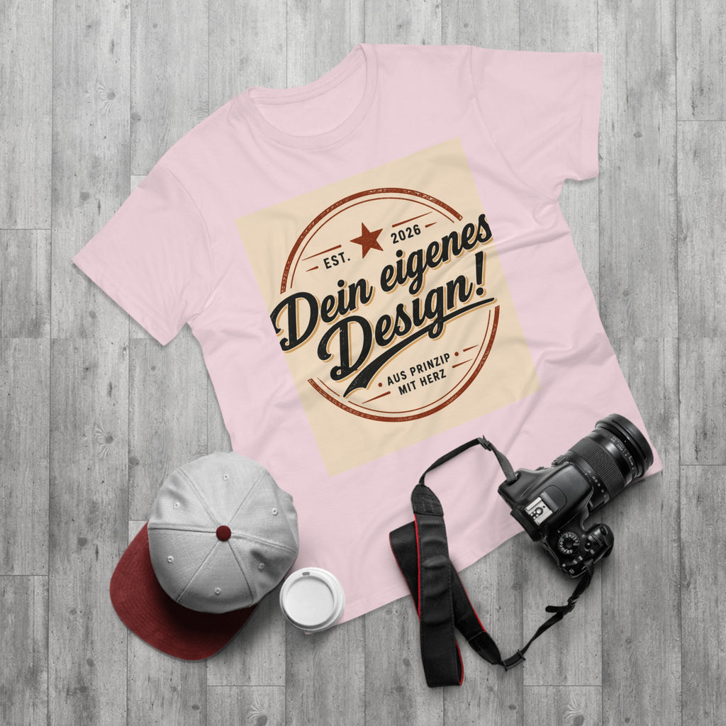 Men's Vintage Badge T‑Shirt — "Dein eigenes Design!" Retro Logo Tee