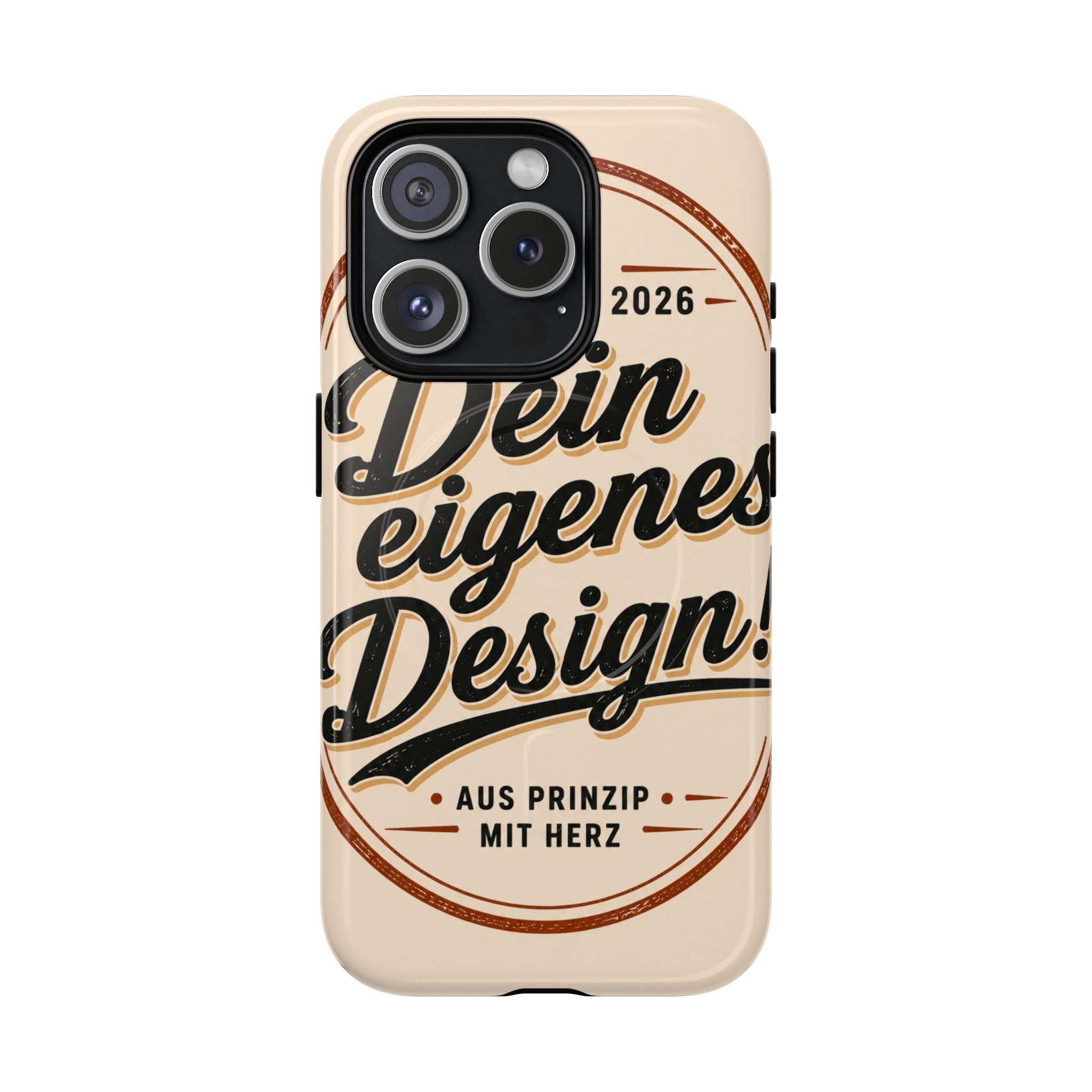 Tough Magnetic Phone Case — "Dein eigenes Design" Retro Script (Customizable)