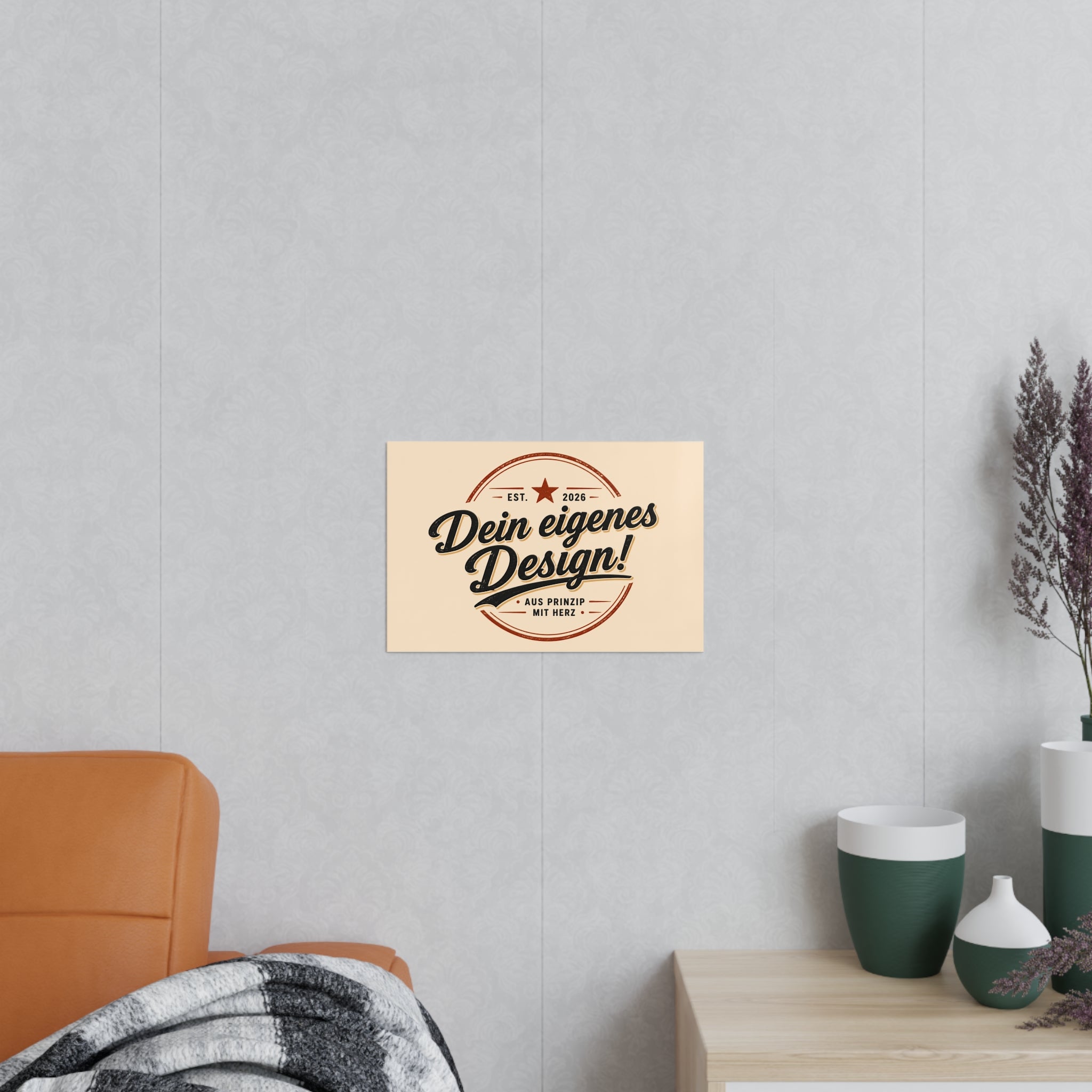 Custom Photopaper Poster — Personalizable Vintage Badge Design (Dein eigenes Design!)