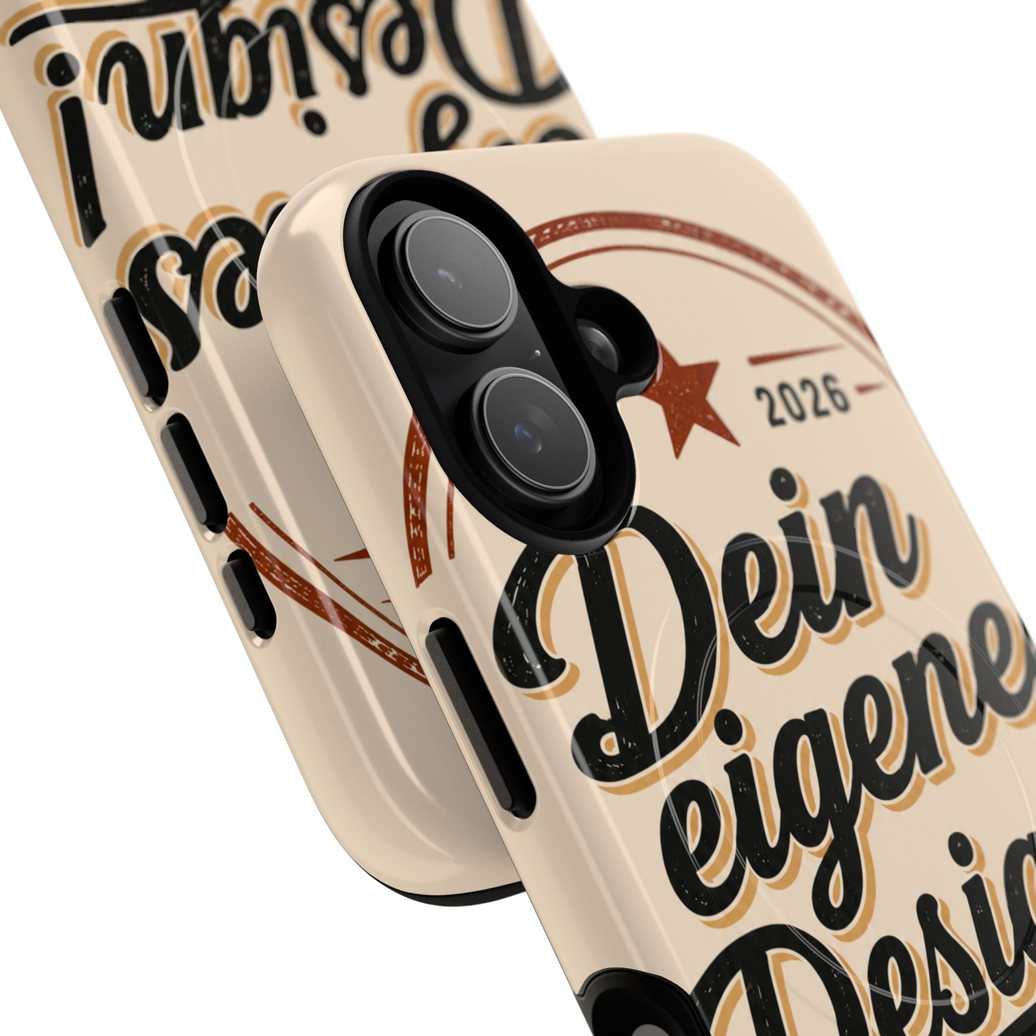 Tough Magnetic Phone Case — "Dein eigenes Design" Retro Script (Customizable)