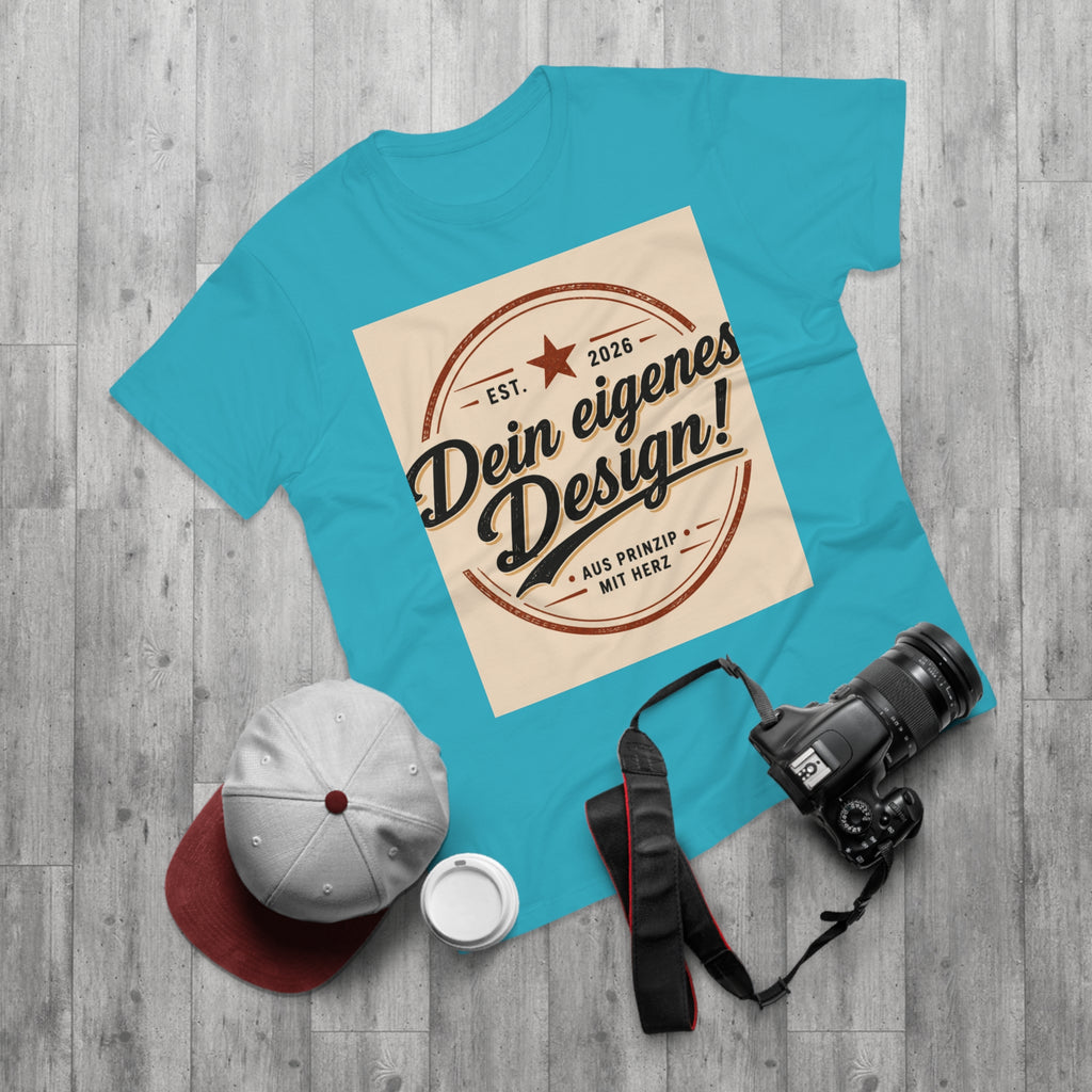Men's Vintage Badge T‑Shirt — "Dein eigenes Design!" Retro Logo Tee