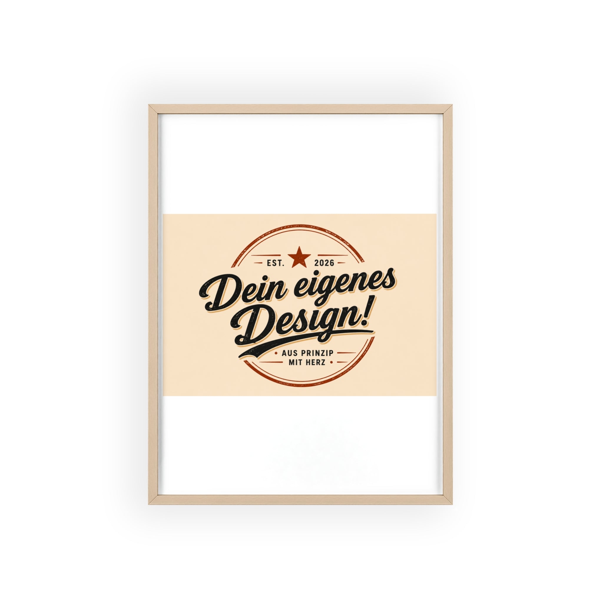 Framed Poster – "Dein eigenes Design!" Custom Wooden Frame Wall Art