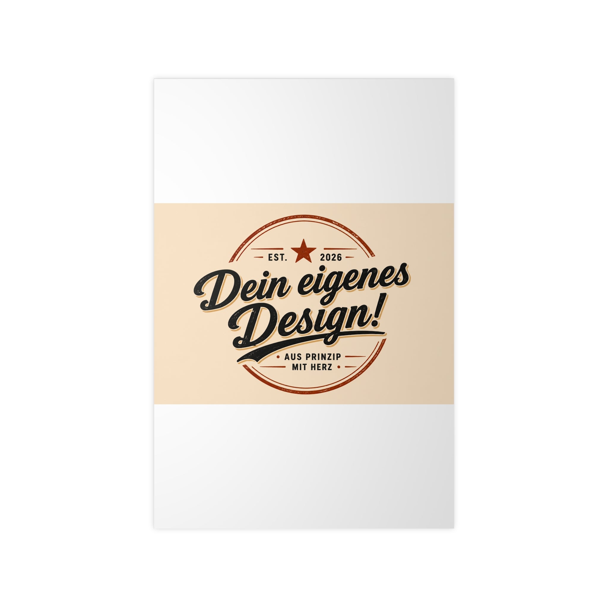 Custom Photopaper Poster — Personalizable Vintage Badge Design (Dein eigenes Design!)