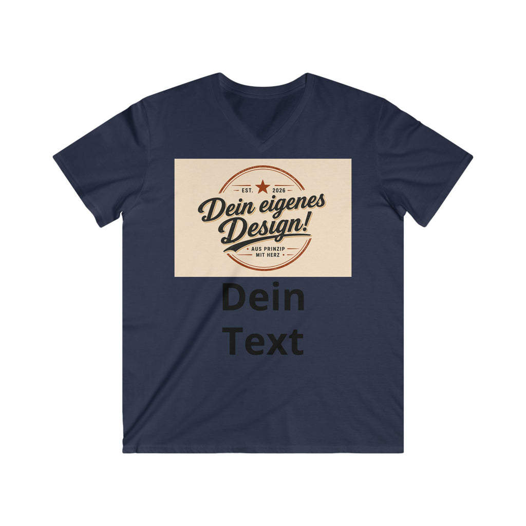 Custom V-Neck Tee - Dein eigenes Design / Dein Text