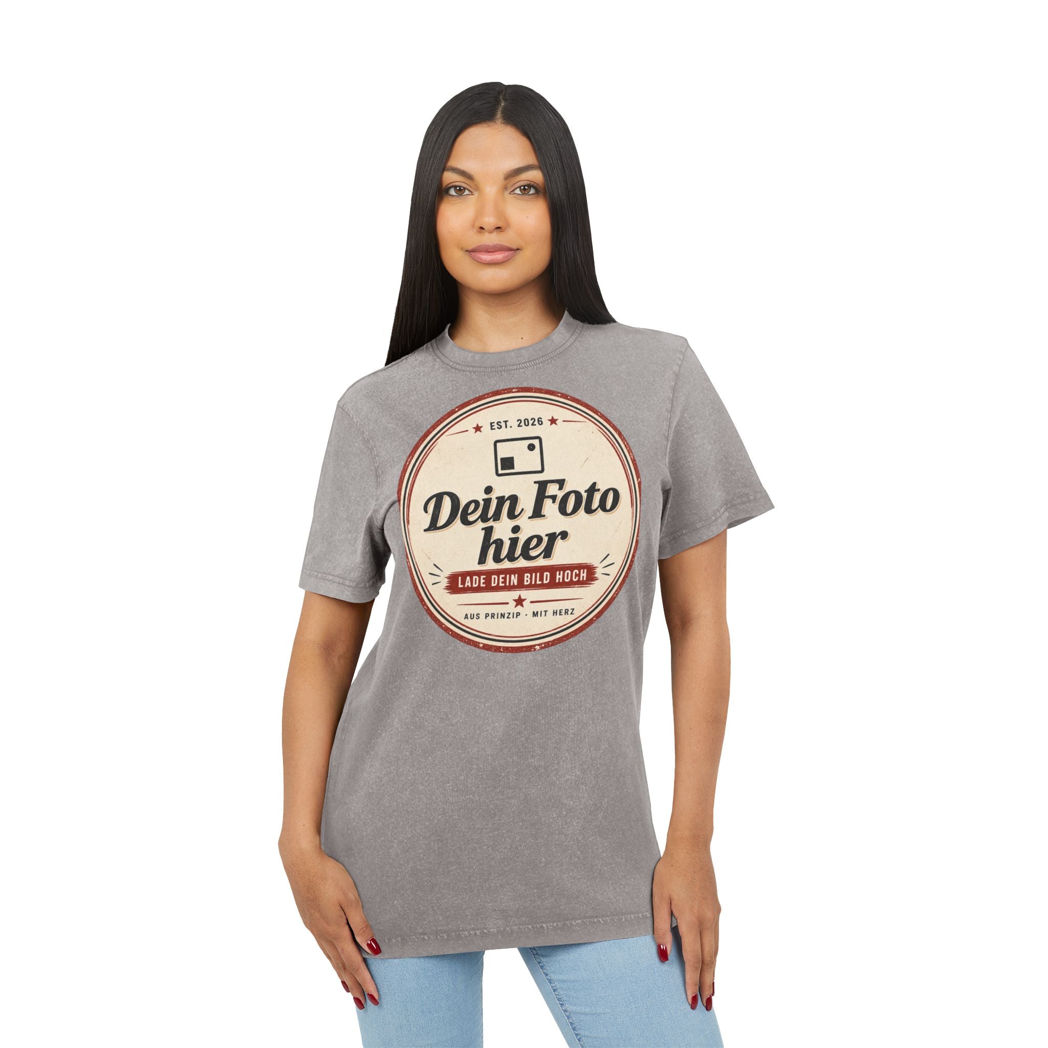Personalised Acid Wash T-Shirt – Design with your own photo