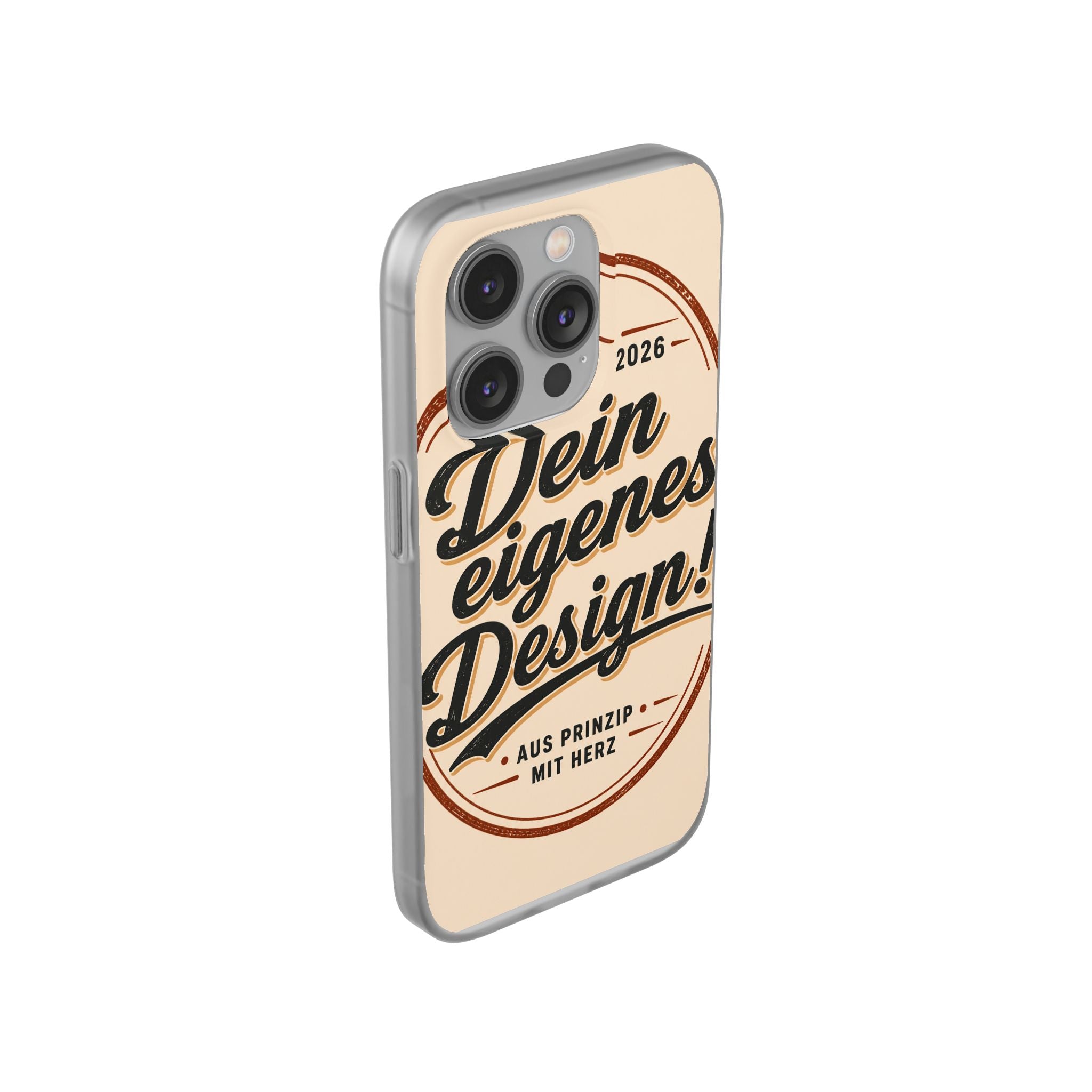 Phone Case — "Dein eigenes Design" Vintage Script Personalized Protective Case