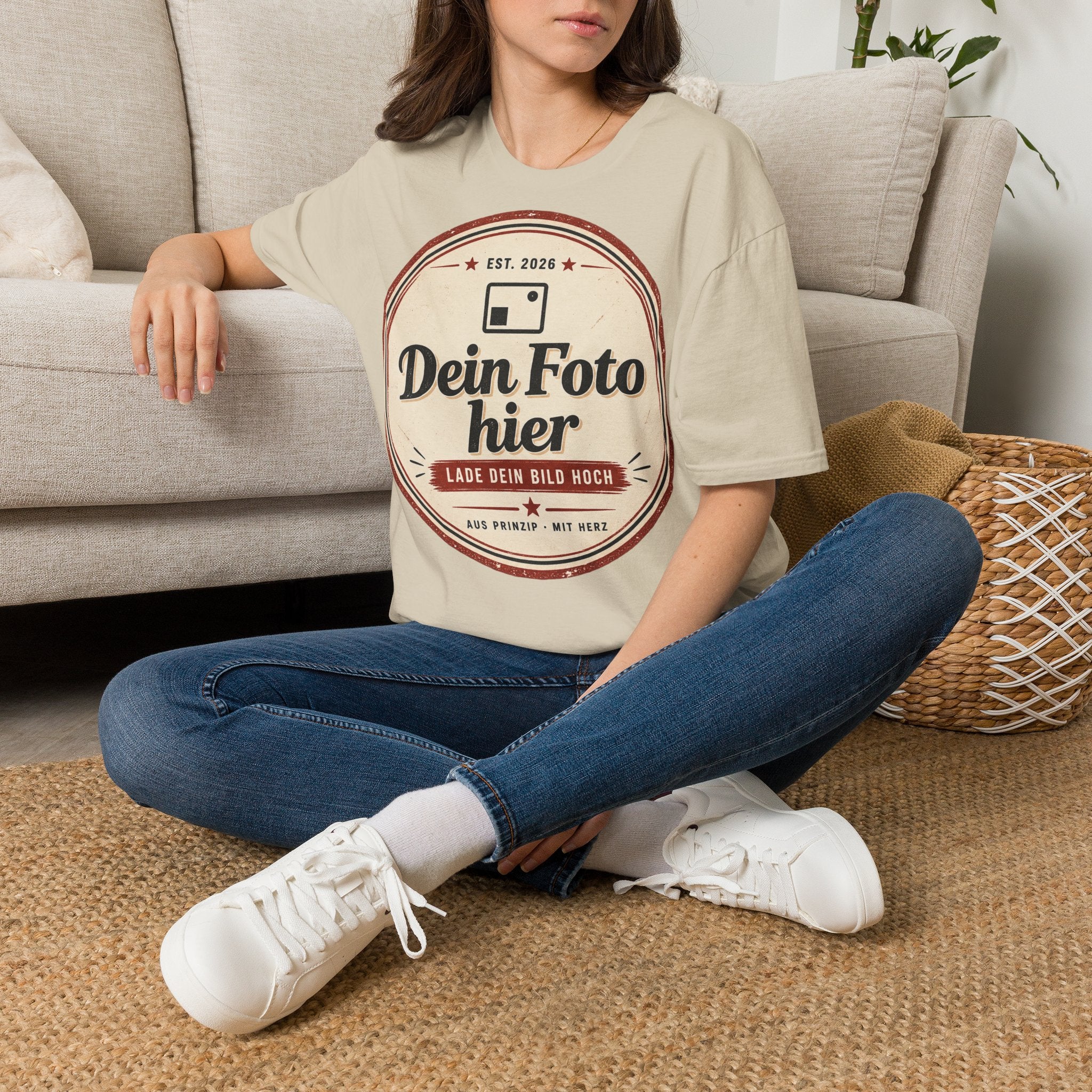 T-Shirt personalized with your own design – Unisex Softstyle printed