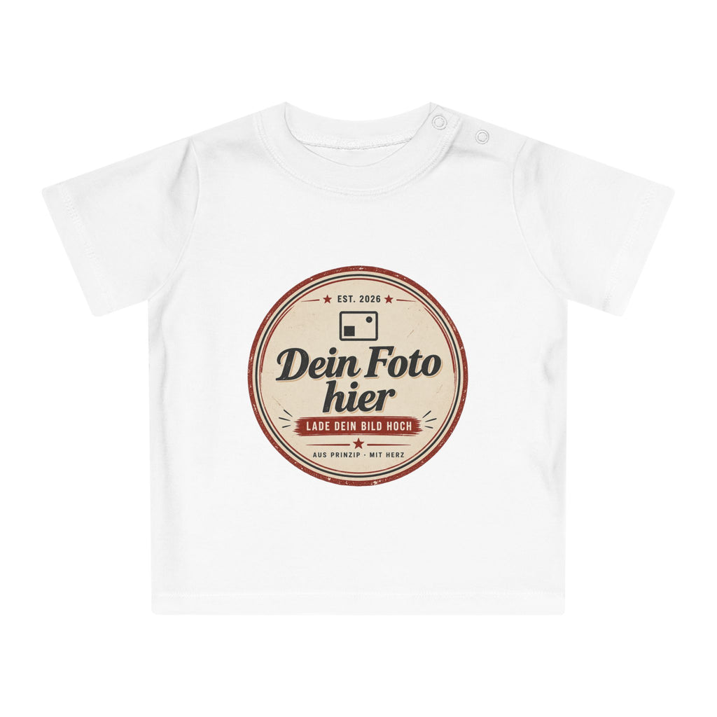 Baby T-Shirt personalisiert mit eigenem Design – Babykleidung 0–3 Jahre bedrucken