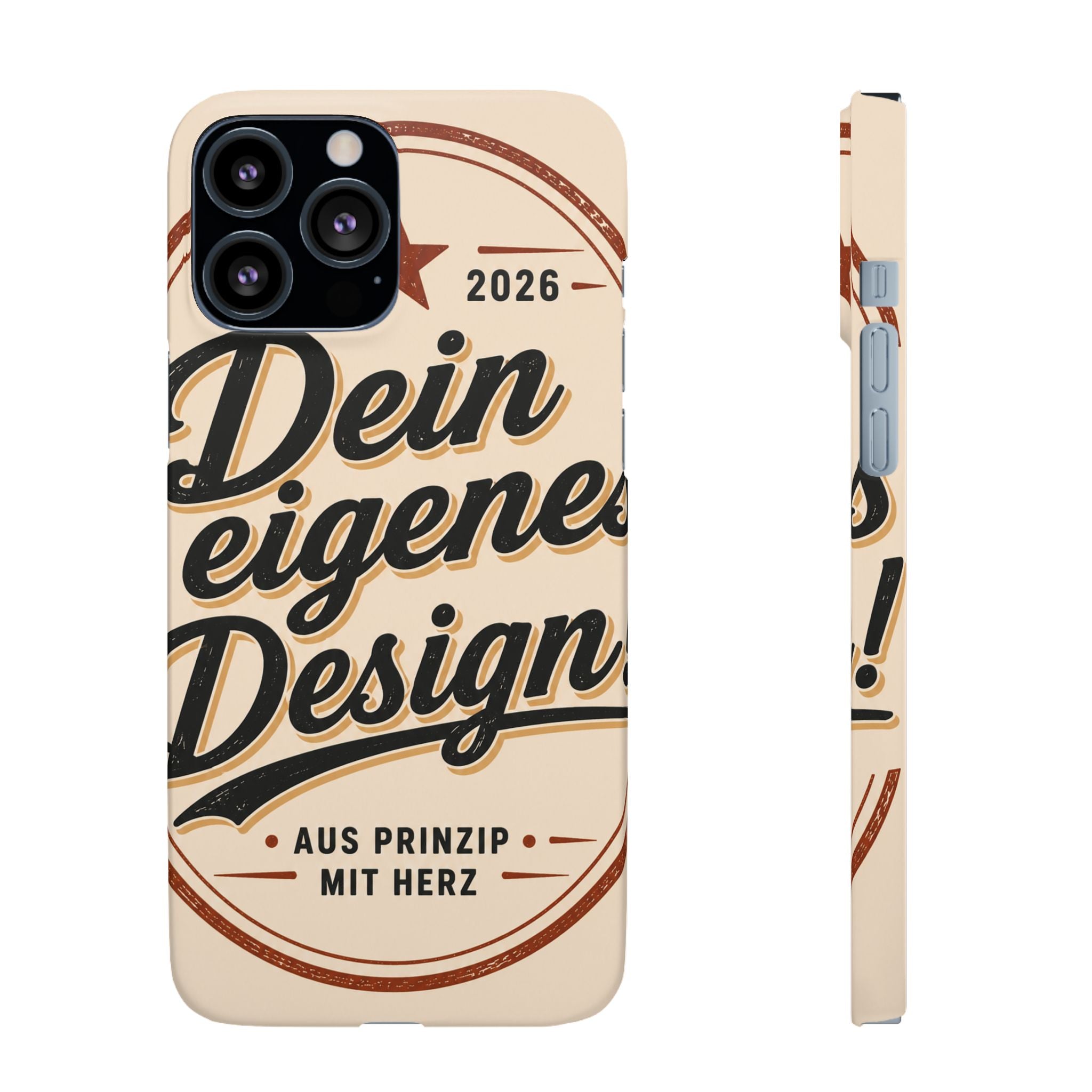 Phone Case — Retro "Dein eigenes Design" Customizable Snap Case