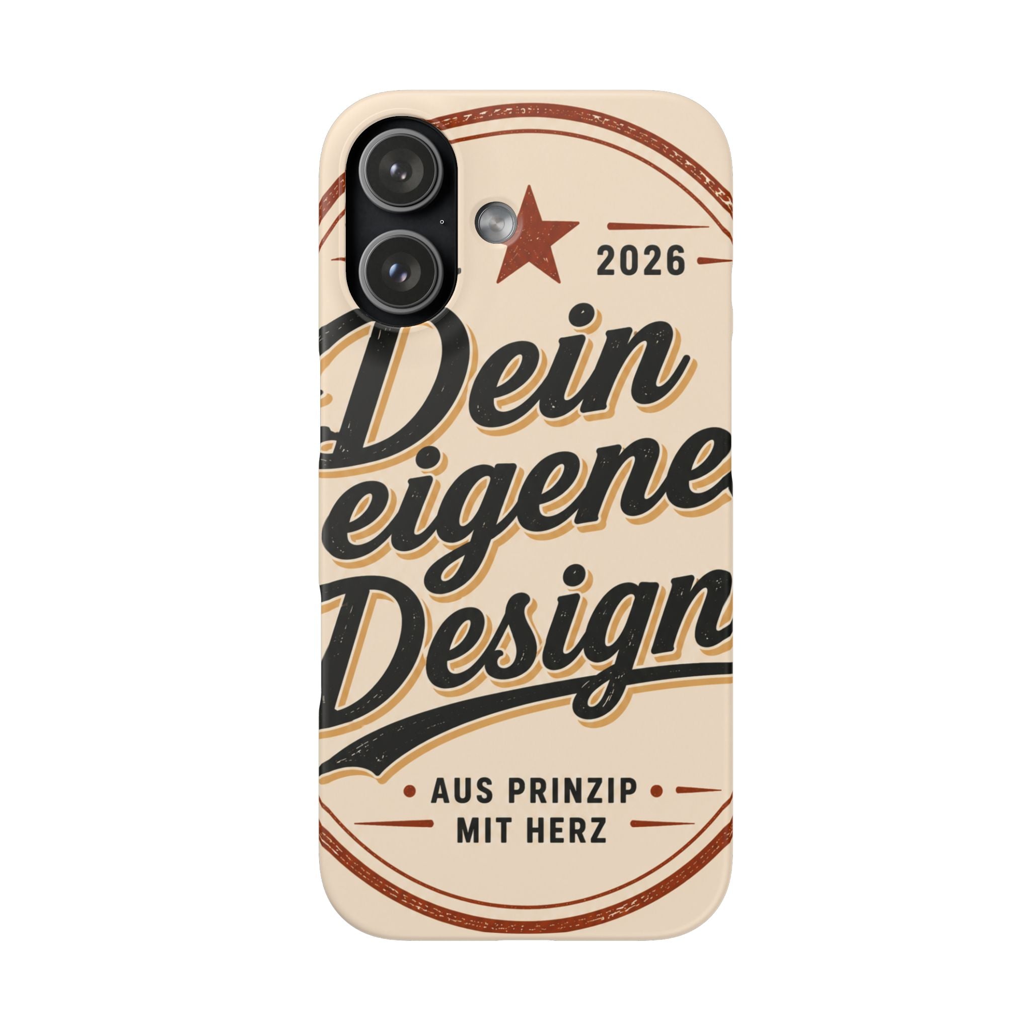 Phone Case — Retro "Dein eigenes Design" Customizable Snap Case