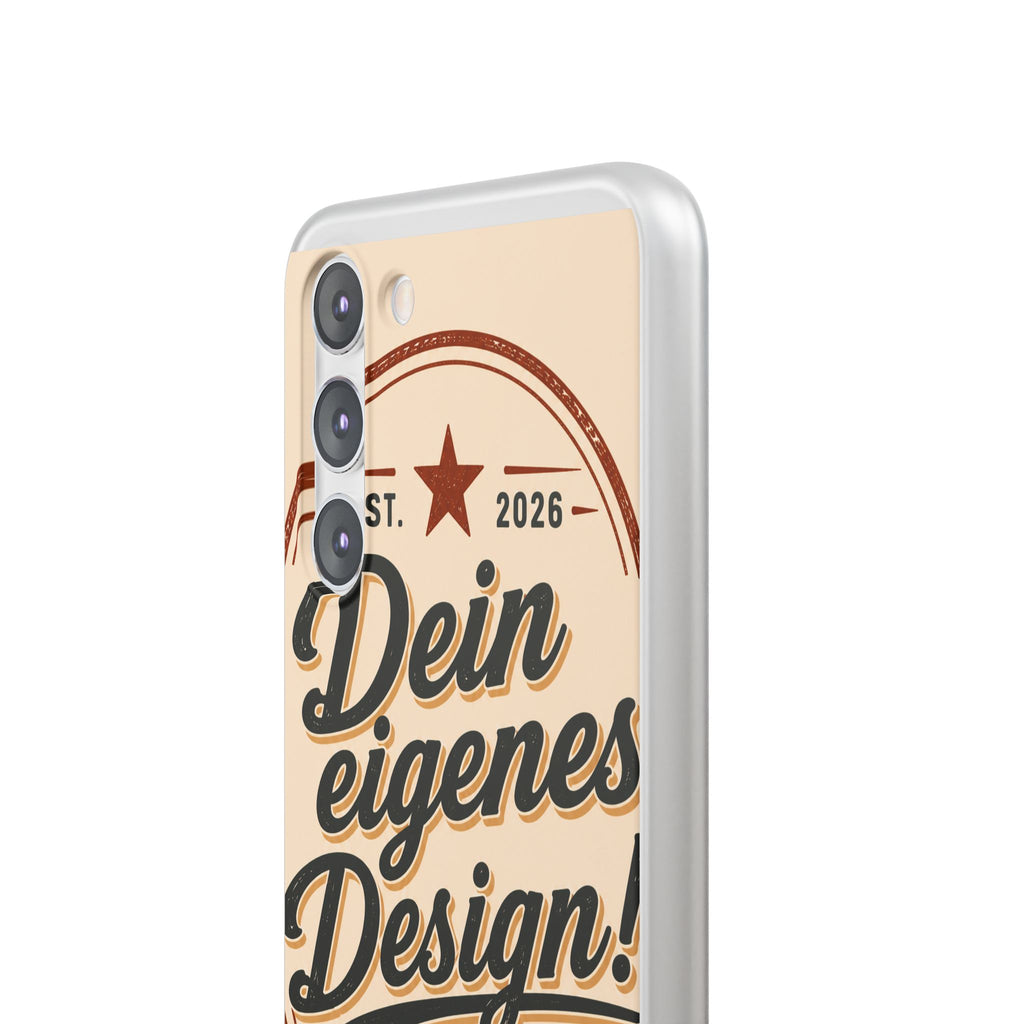 Phone Case — "Dein eigenes Design" Vintage Script Personalized Protective Case