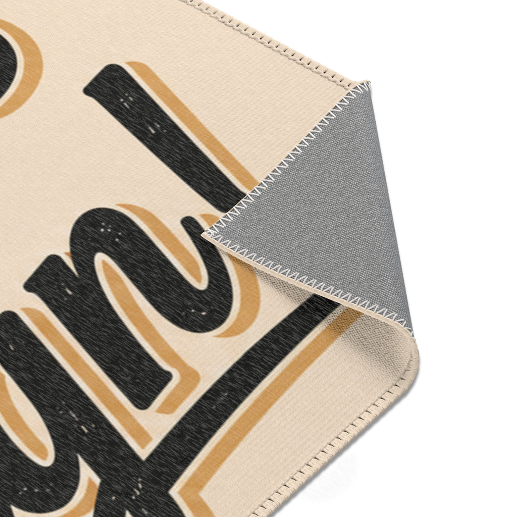 Personalized Vintage Area Rug — "Dein eigenes Design!" German Retro Accent Rug