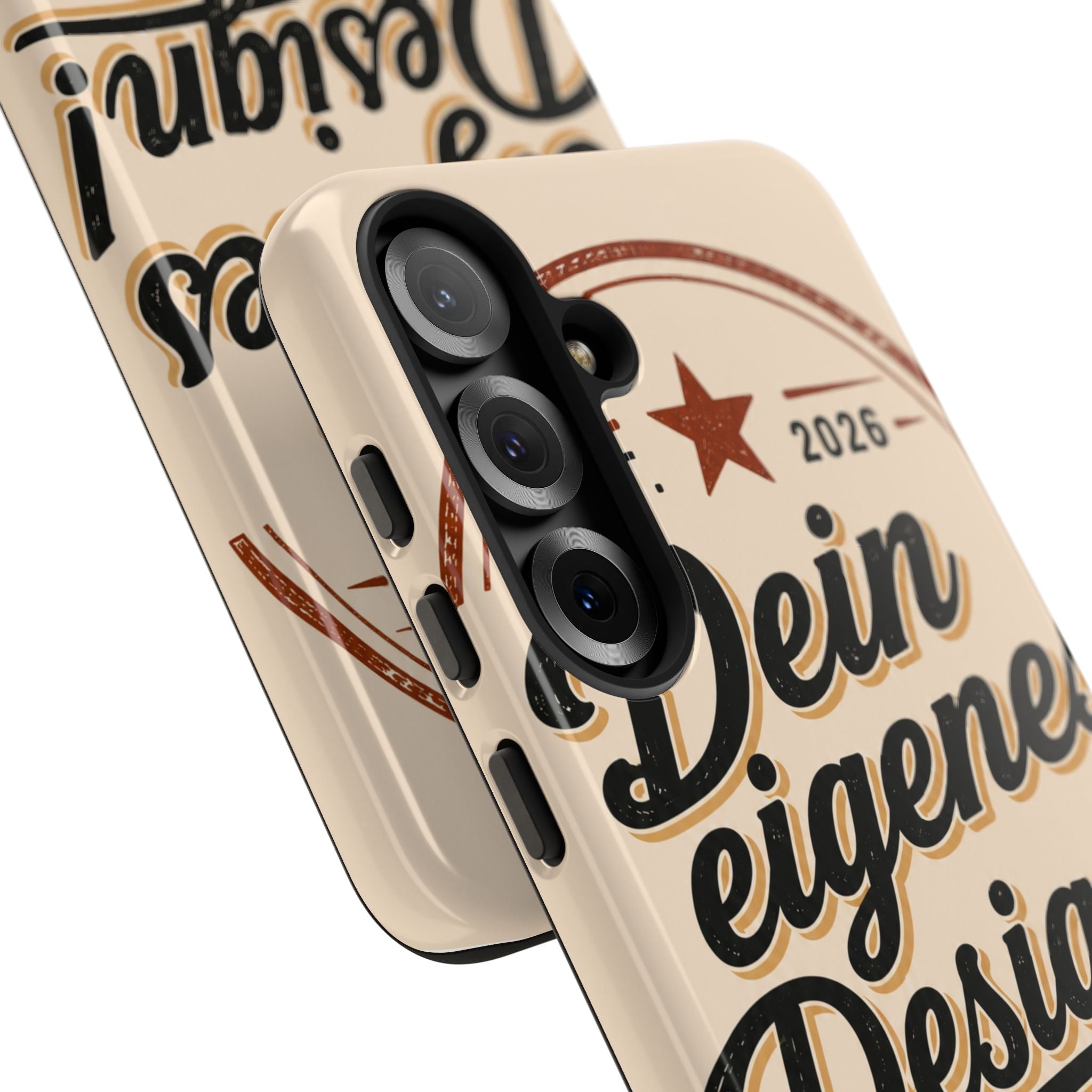 Custom Tough Phone Case — "Dein eigenes Design" Vintage Script Tough Case