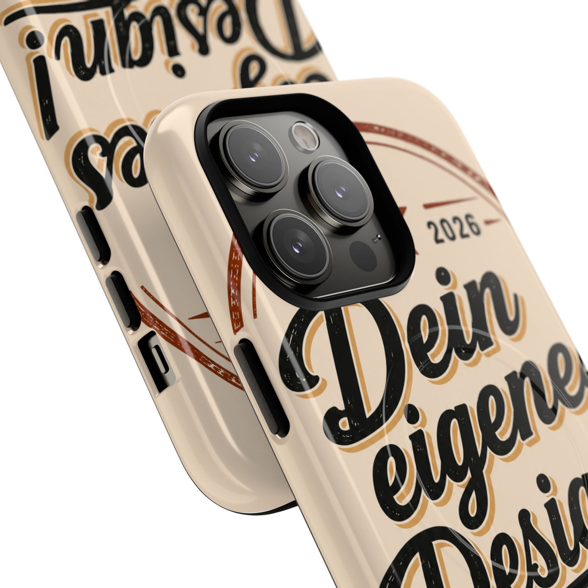 Tough Magnetic Phone Case — "Dein eigenes Design" Retro Script (Customizable)