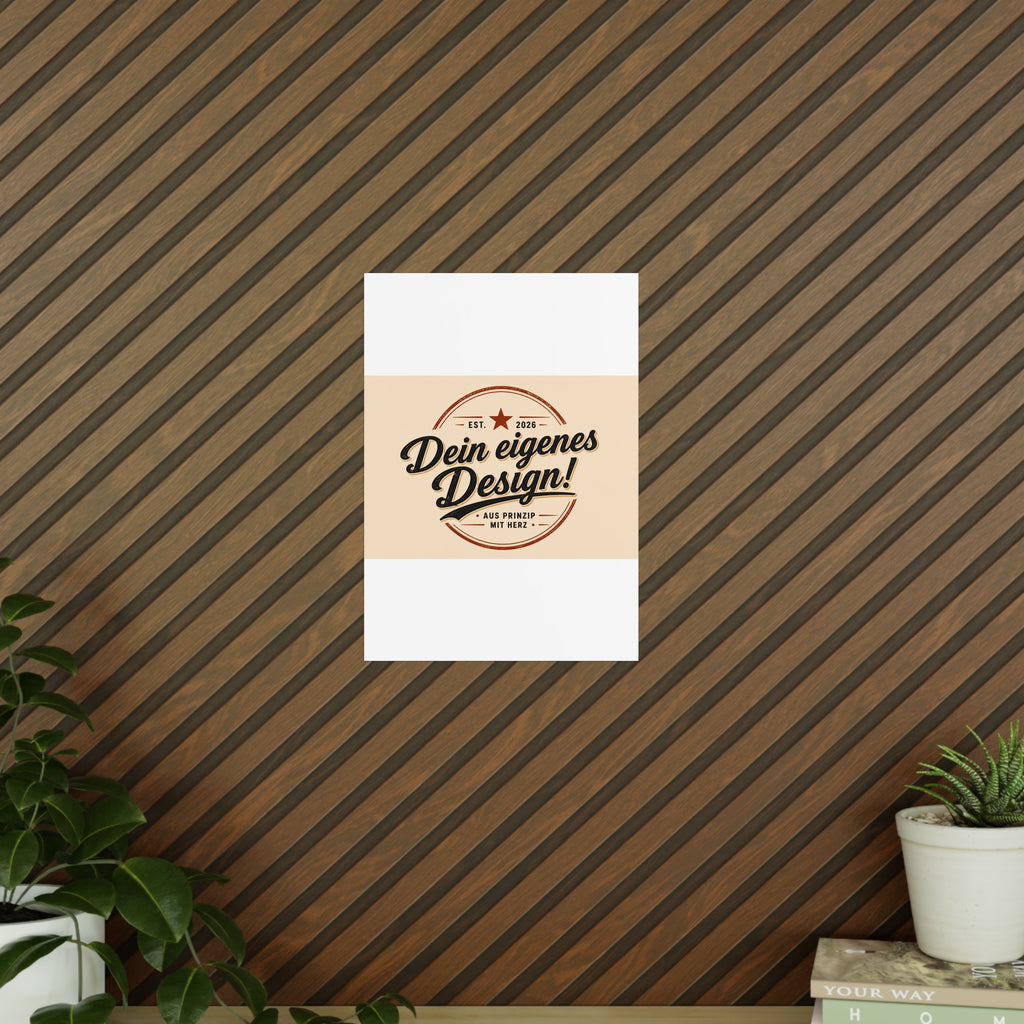 Custom Photopaper Poster — Personalizable Vintage Badge Design (Dein eigenes Design!)