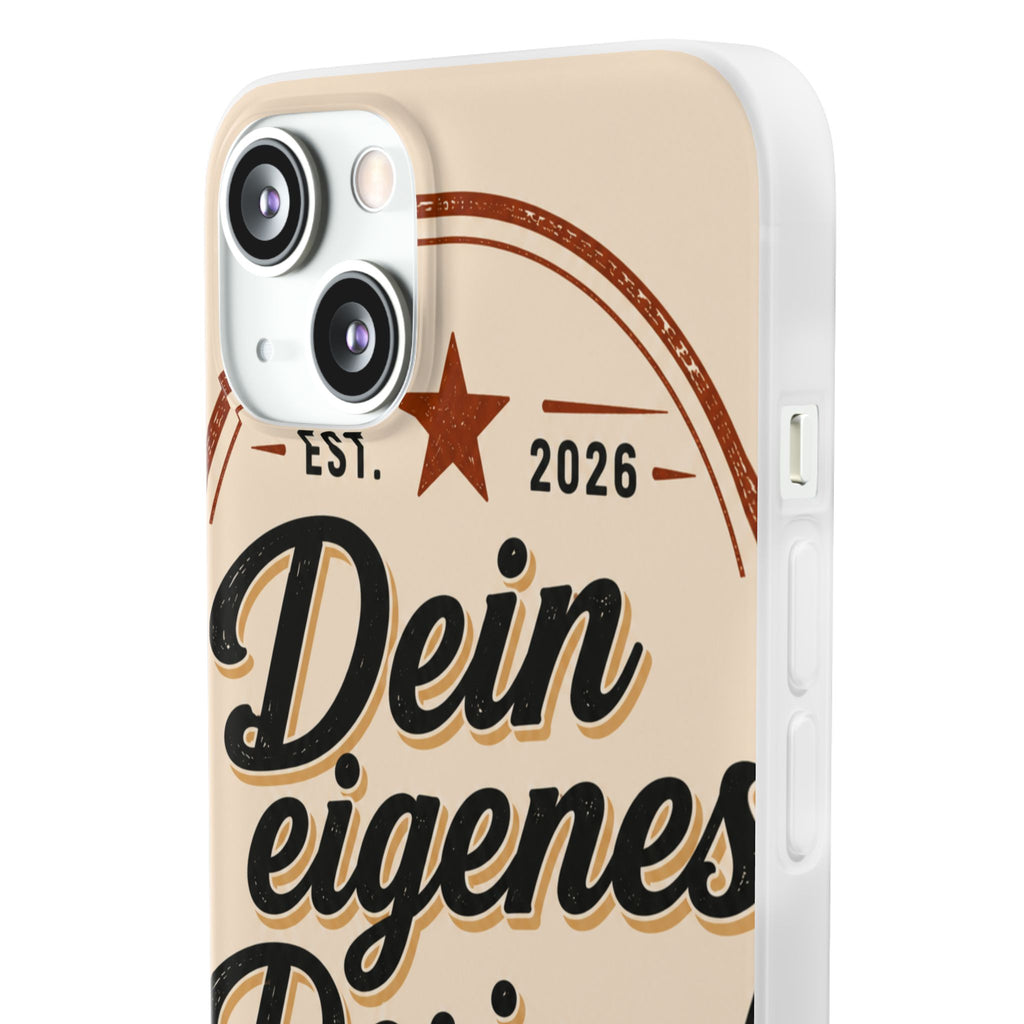 Phone Case — "Dein eigenes Design" Vintage Script Personalized Protective Case