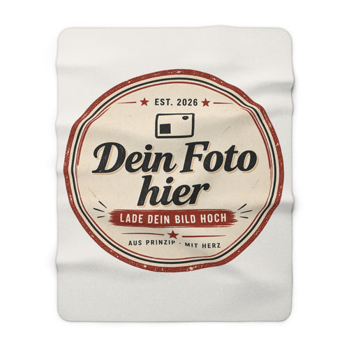 Decke personalisiert mit Foto – Sherpa Fleece Decke selbst gestalten