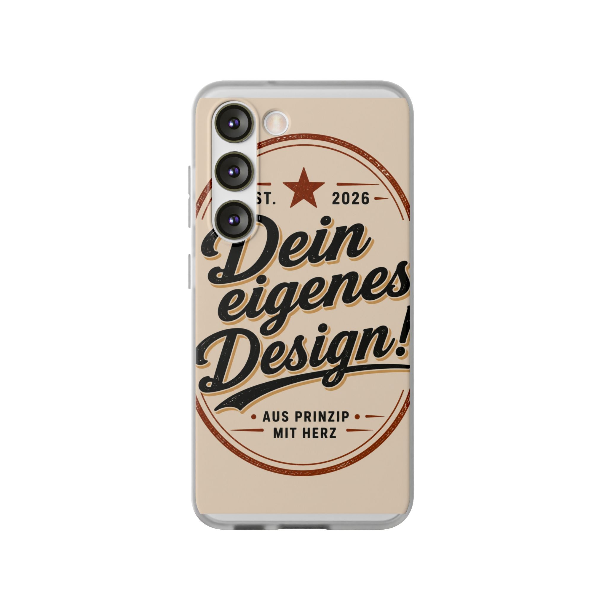 Phone Case — "Dein eigenes Design" Vintage Script Personalized Protective Case