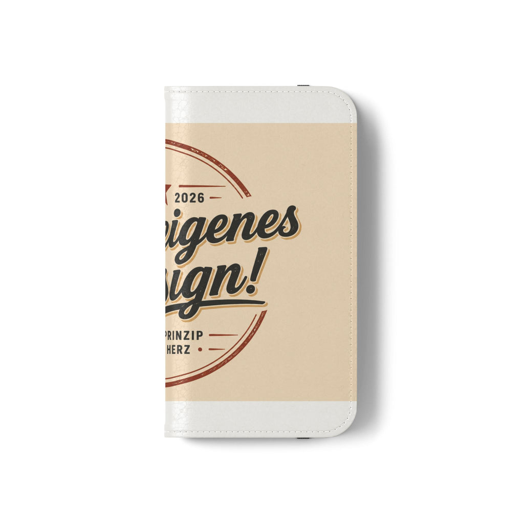 Flip Case Phone Wallet — "Dein eigenes Design!" Vintage Emblem