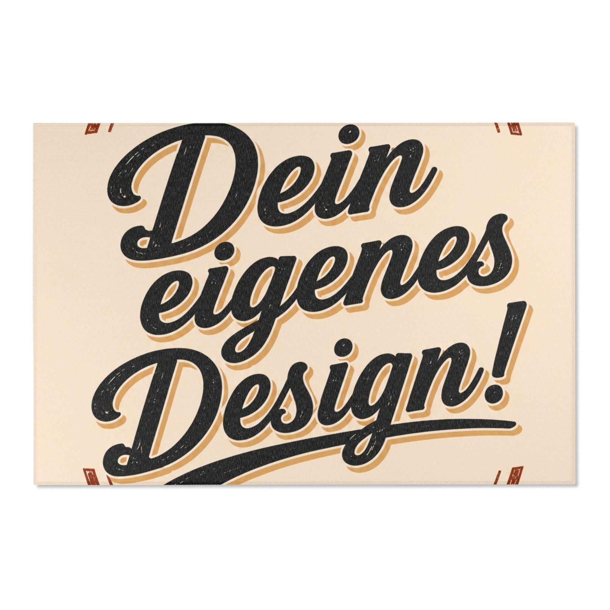 Personalized Vintage Area Rug — "Dein eigenes Design!" German Retro Accent Rug