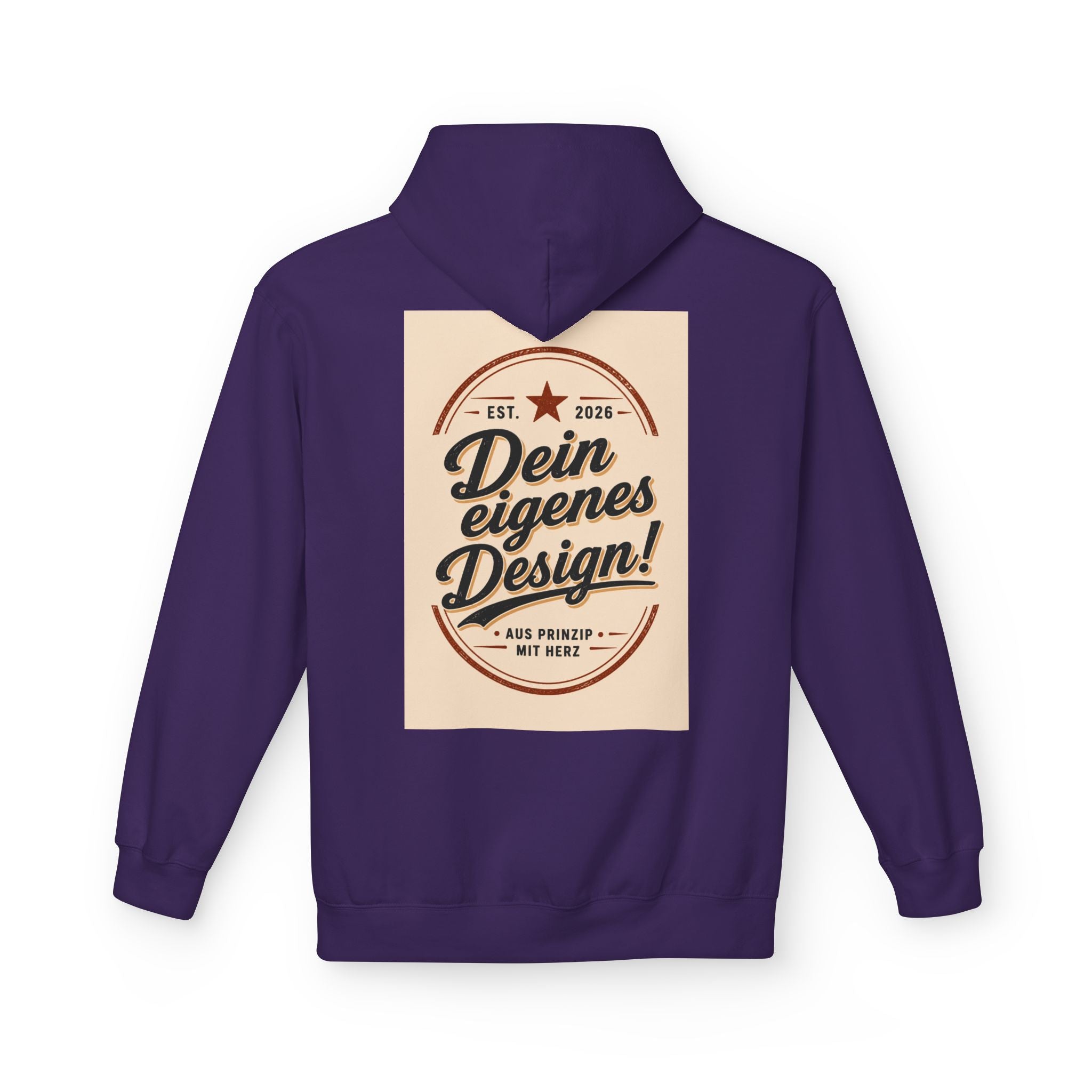 Hoodie — Custom Vintage Badge Design (Dein eigenes Design!)