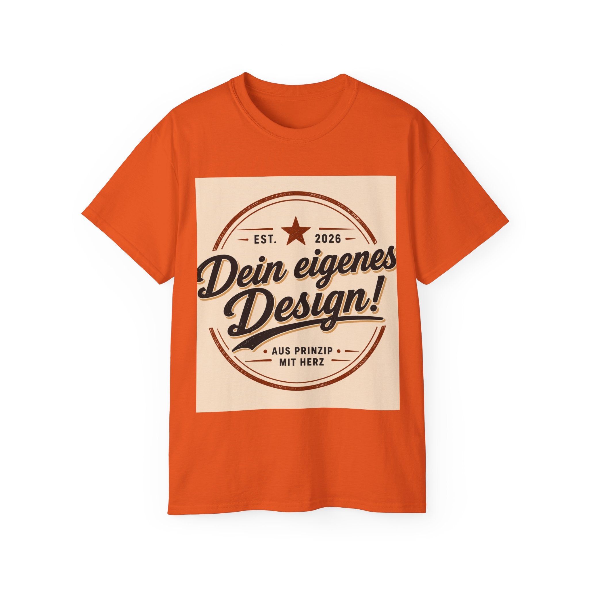 Vintage Badge T‑Shirt — "Dein eigenes Design!" Graphic Tee