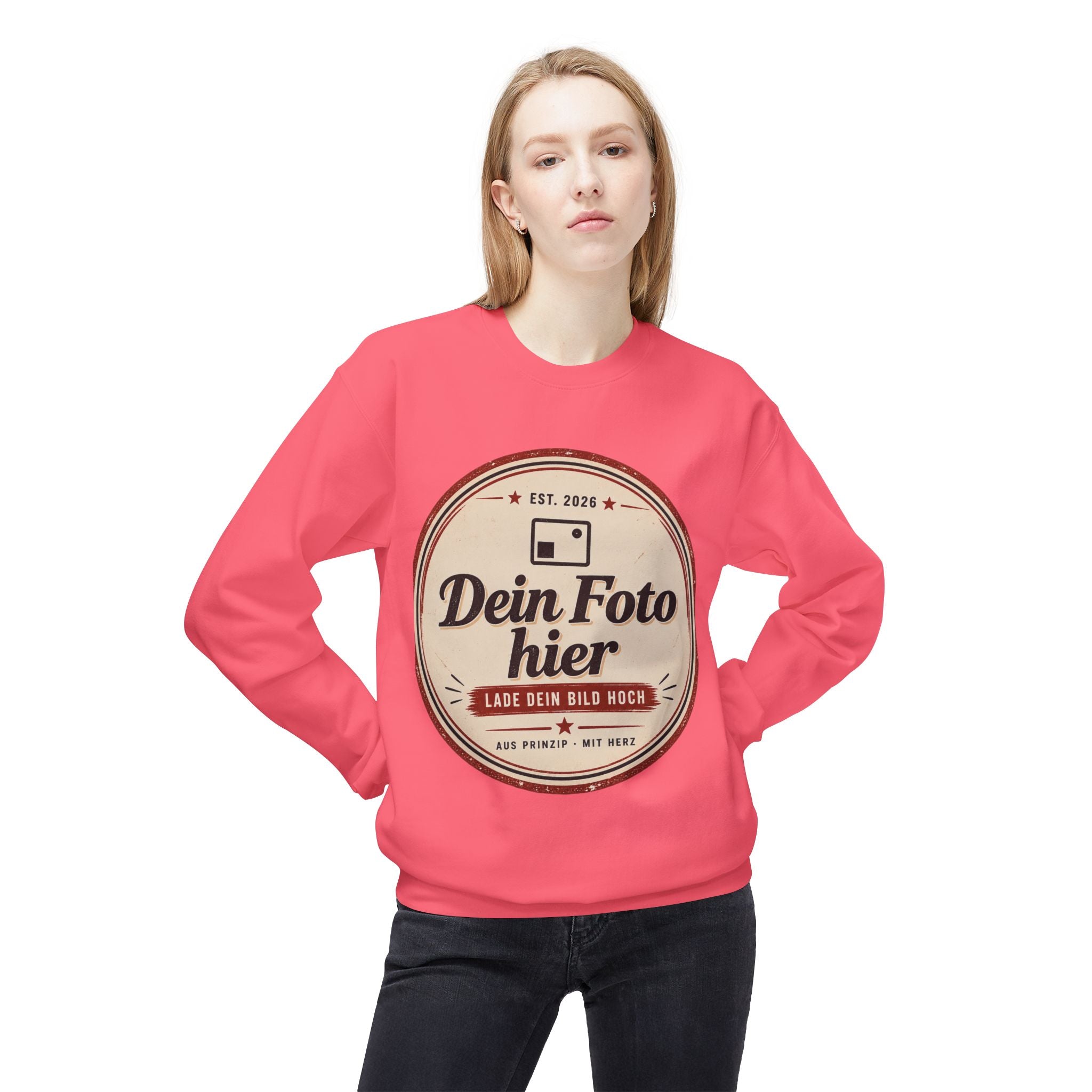 Sweatshirt personalized with photo – Design and print your own crewneck