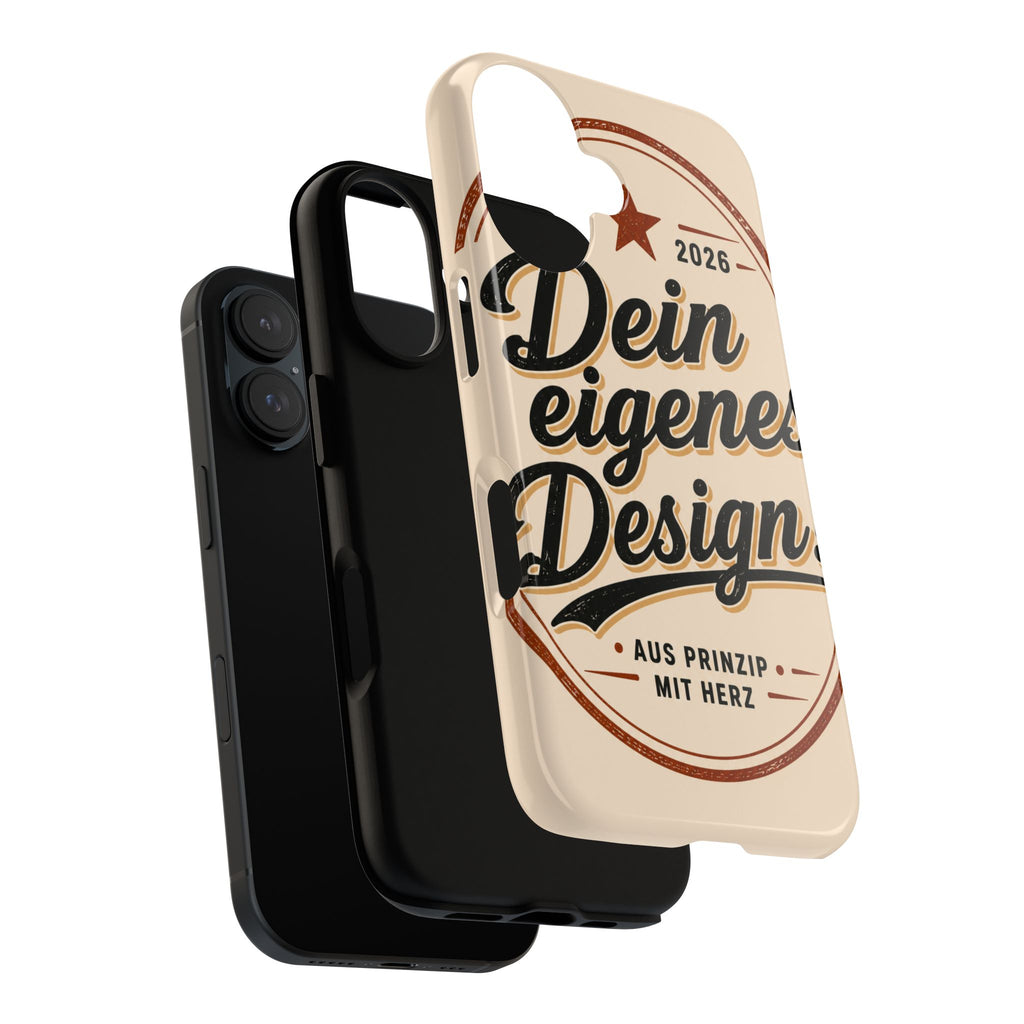 Custom Tough Phone Case — "Dein eigenes Design" Vintage Script Tough Case