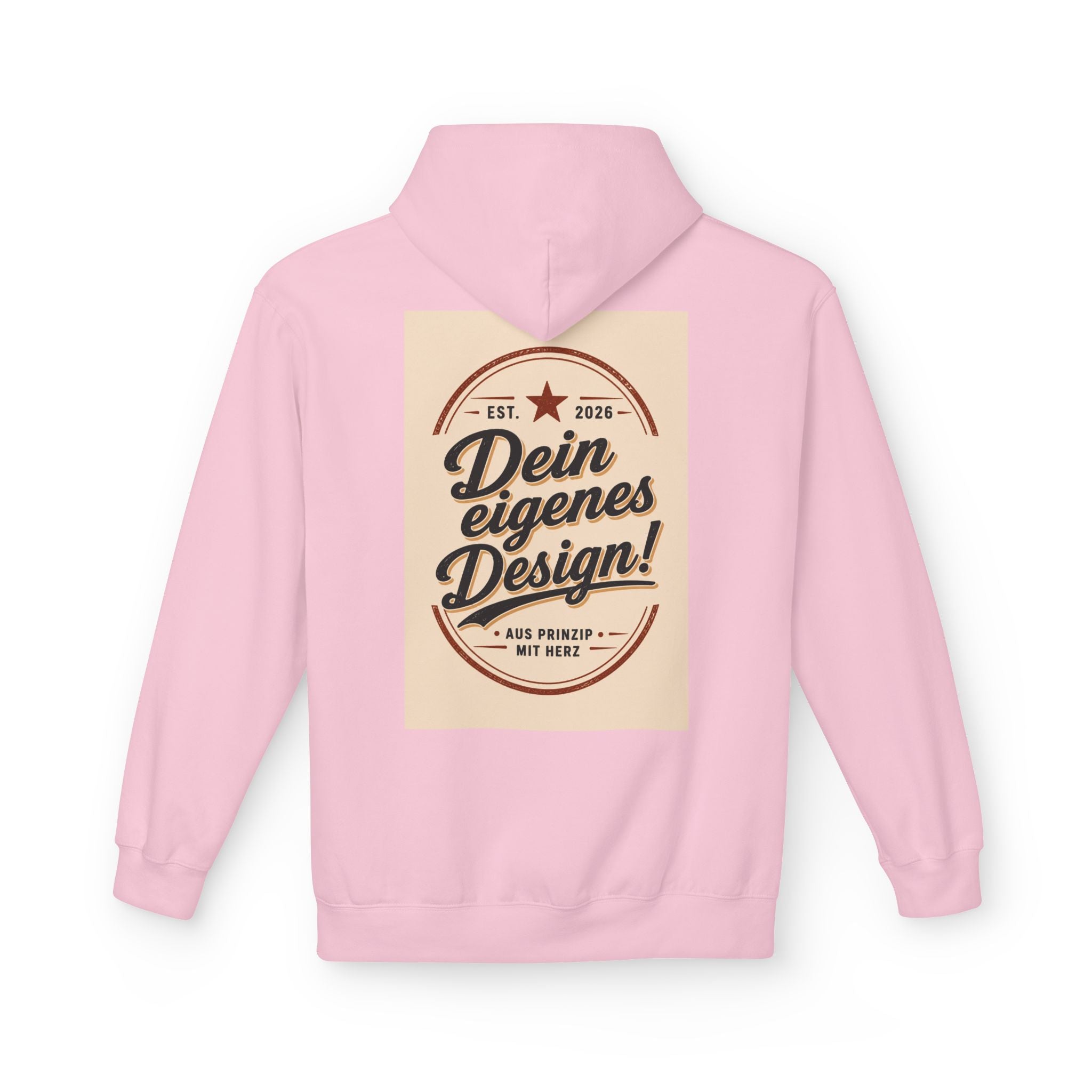 Hoodie — Custom Vintage Badge Design (Dein eigenes Design!)