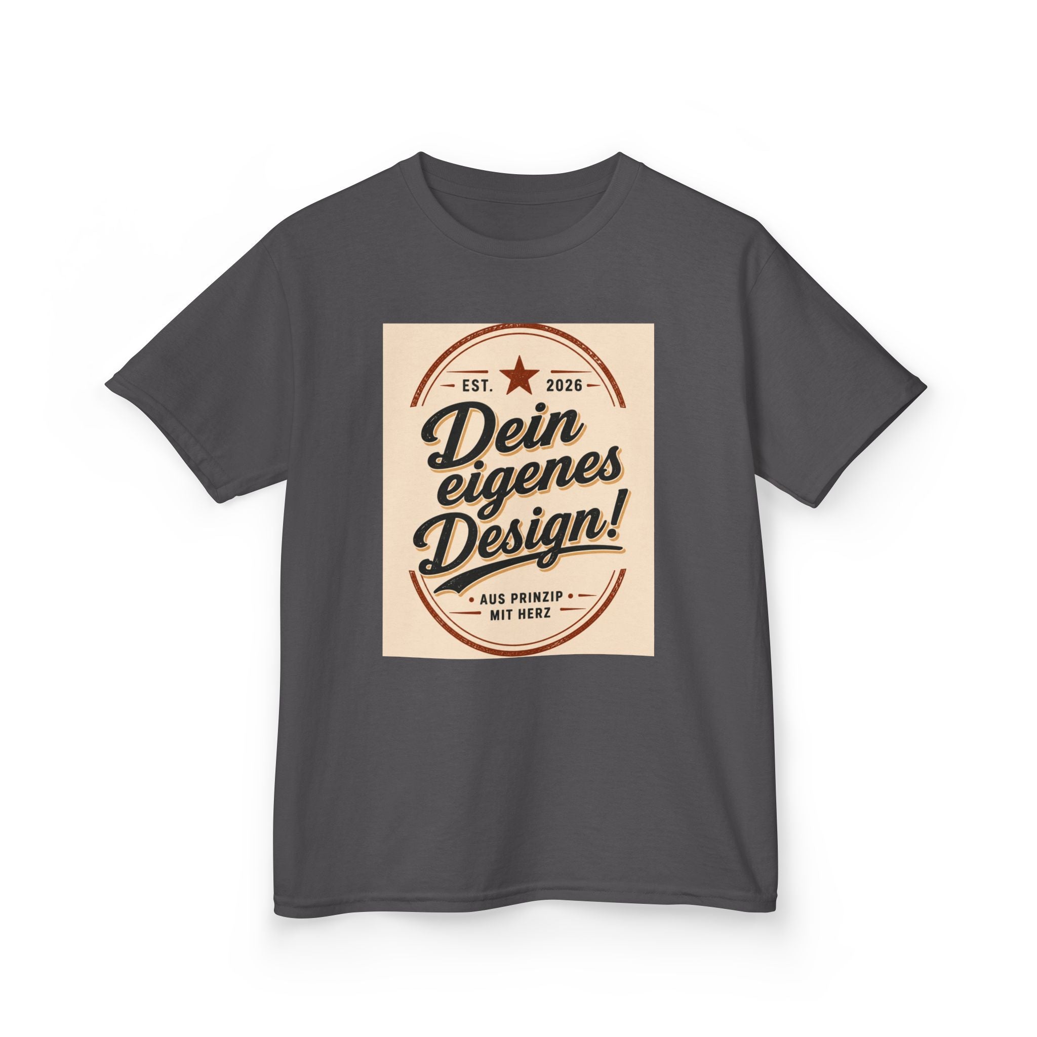 Kids T‑Shirt — "Dein eigenes Design!" Vintage Badge Graphic