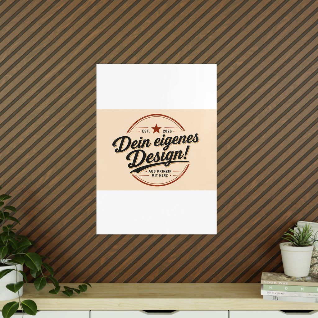 Custom Photopaper Poster — Personalizable Vintage Badge Design (Dein eigenes Design!)