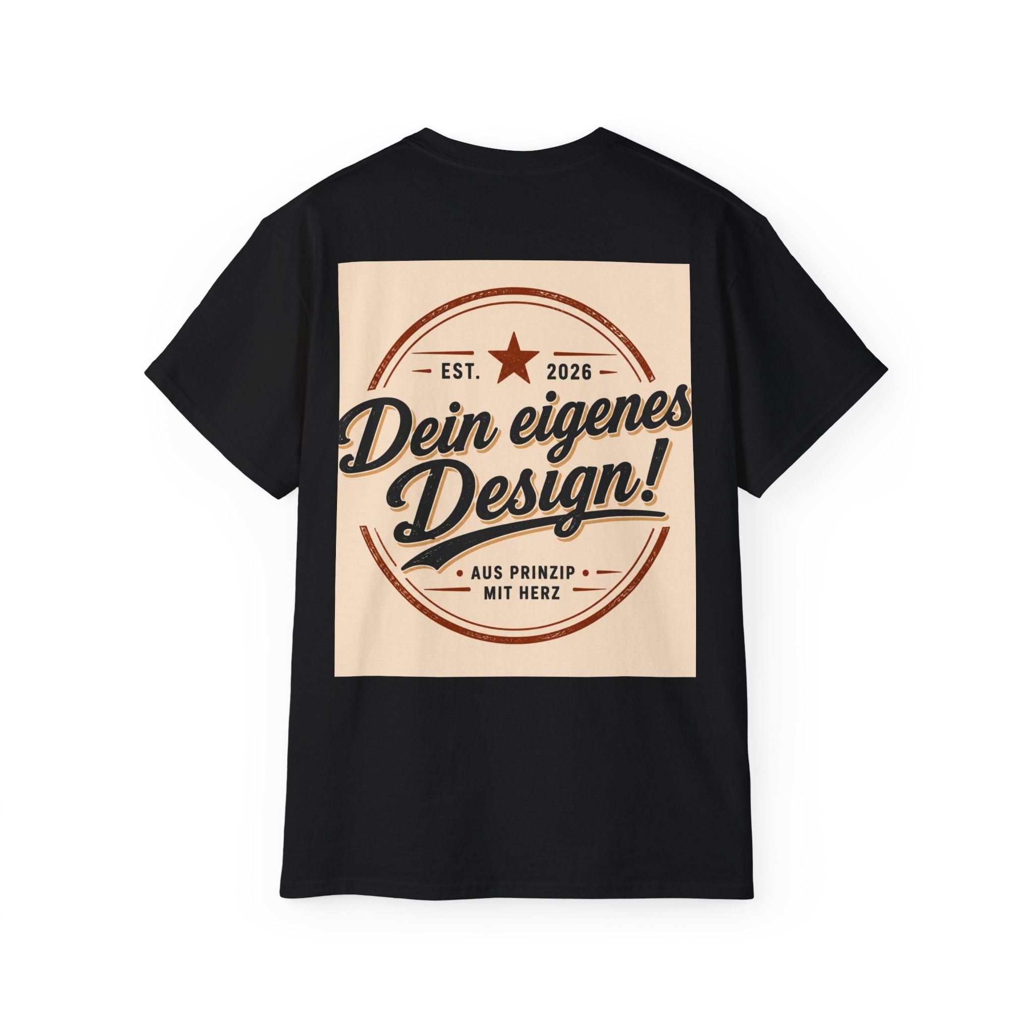 Vintage Badge T‑Shirt — "Dein eigenes Design!" Graphic Tee