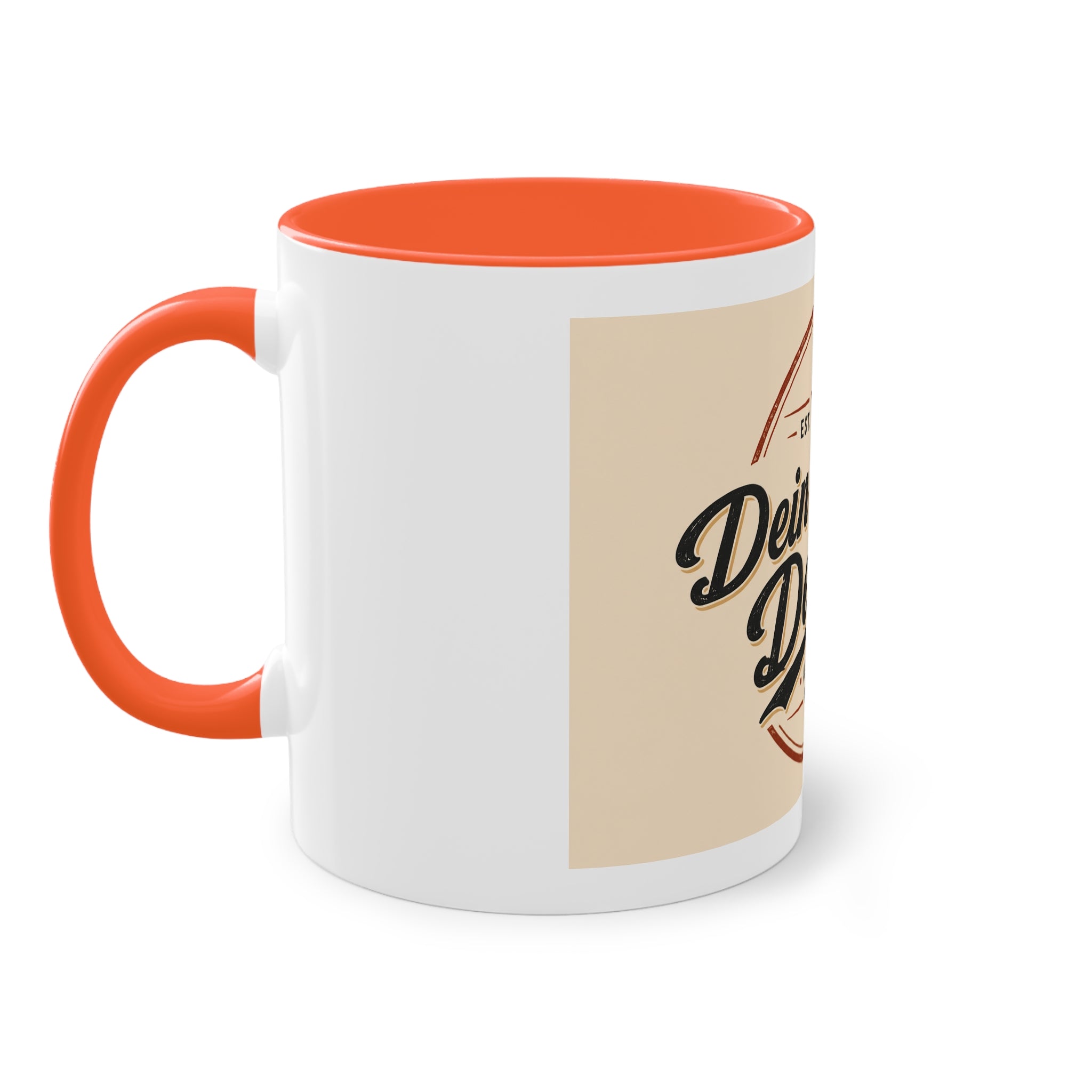 Personalized Two-Tone Coffee Mug — "Dein eigenes Design!" 11oz