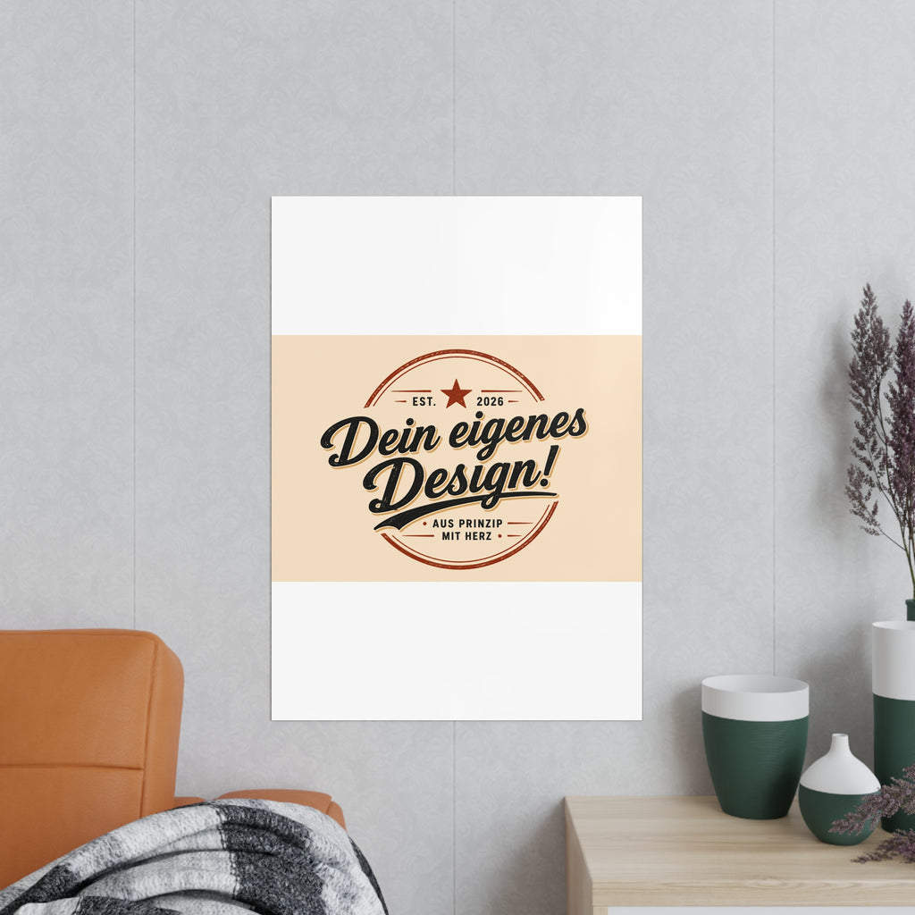 Custom Photopaper Poster — Personalizable Vintage Badge Design (Dein eigenes Design!)