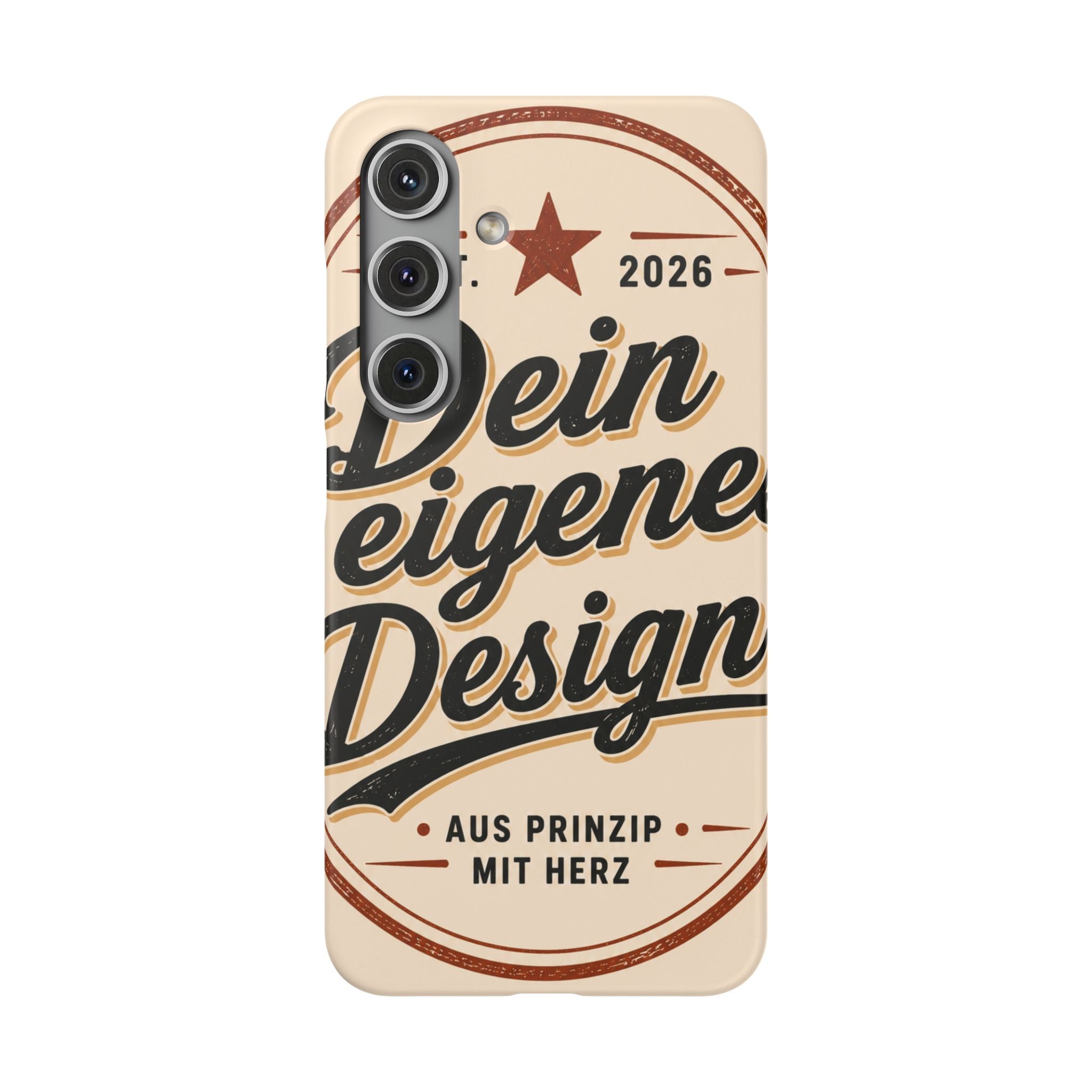 Phone Case — Retro "Dein eigenes Design" Customizable Snap Case